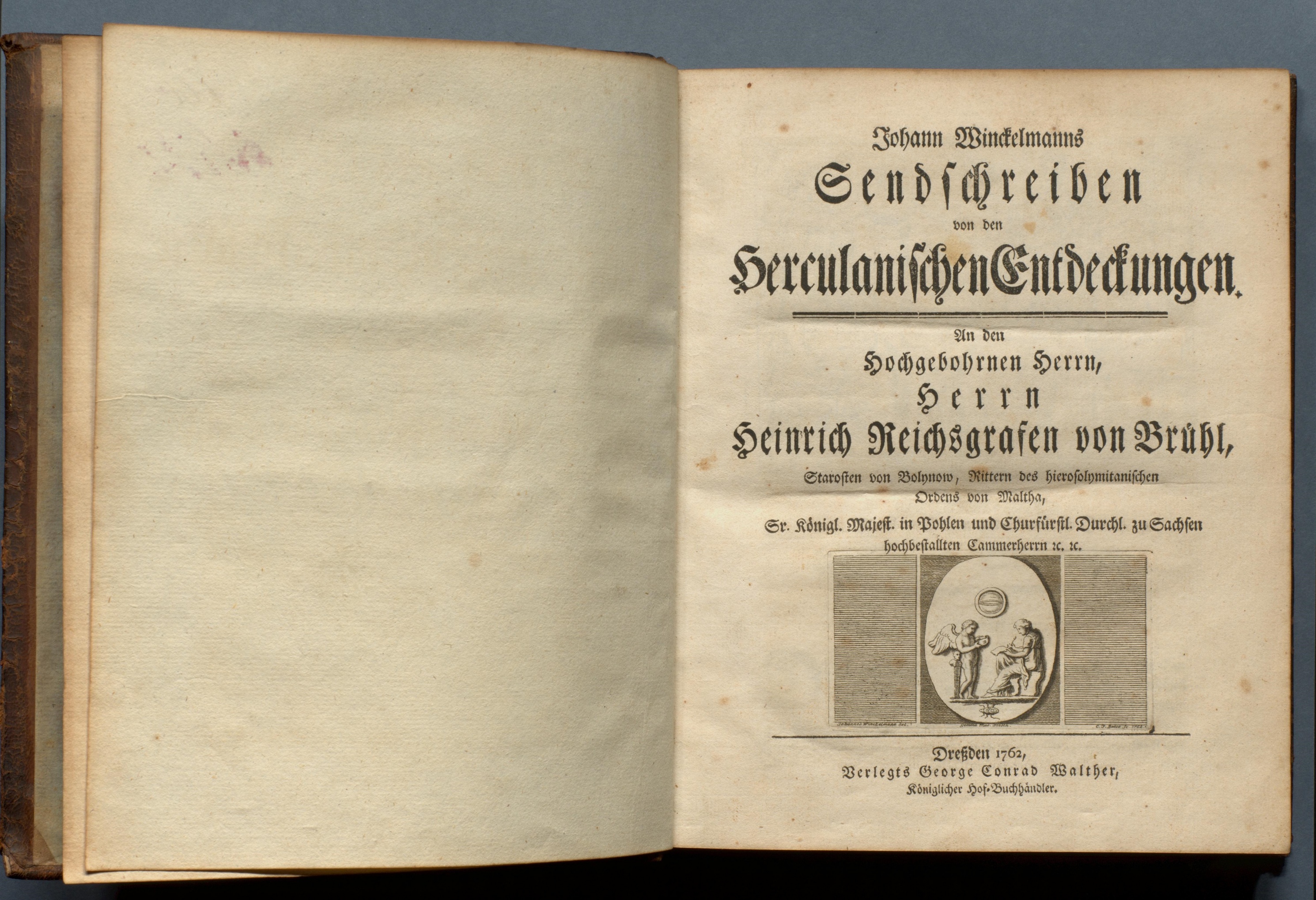 Johann Winckelmanns Sendschreiben von den Herculanischen Entdeckungen und Johann Winckelmanns Nachrichten von den neuesten Herculanischen Entdeckungen (Gleimhaus Halberstadt CC BY-NC-SA)
