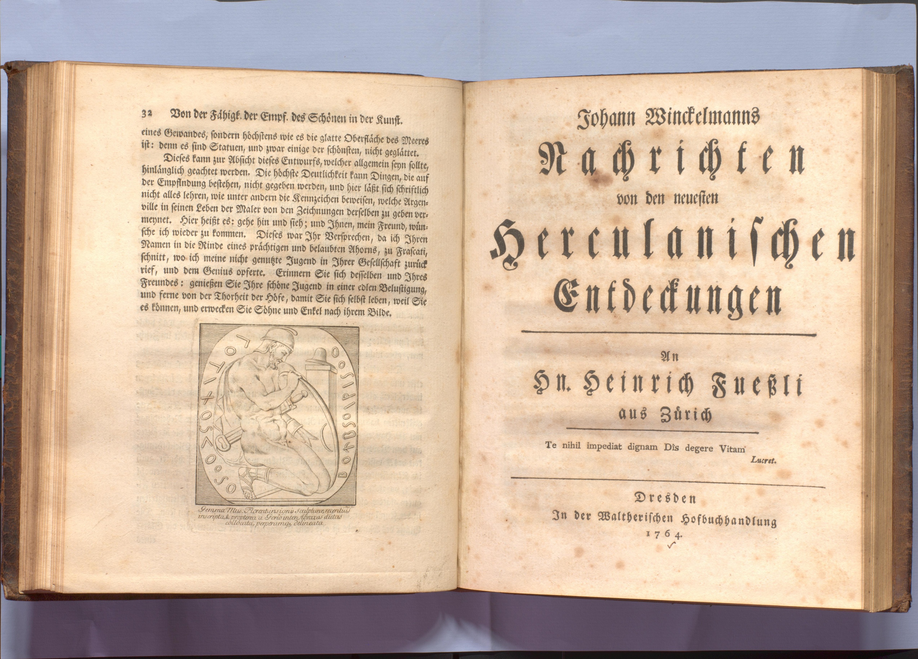 Johann Winckelmanns Nachrichten von den neuesten Herculanischen Entdeckungen (Gleimhaus Halberstadt CC BY-NC-SA)