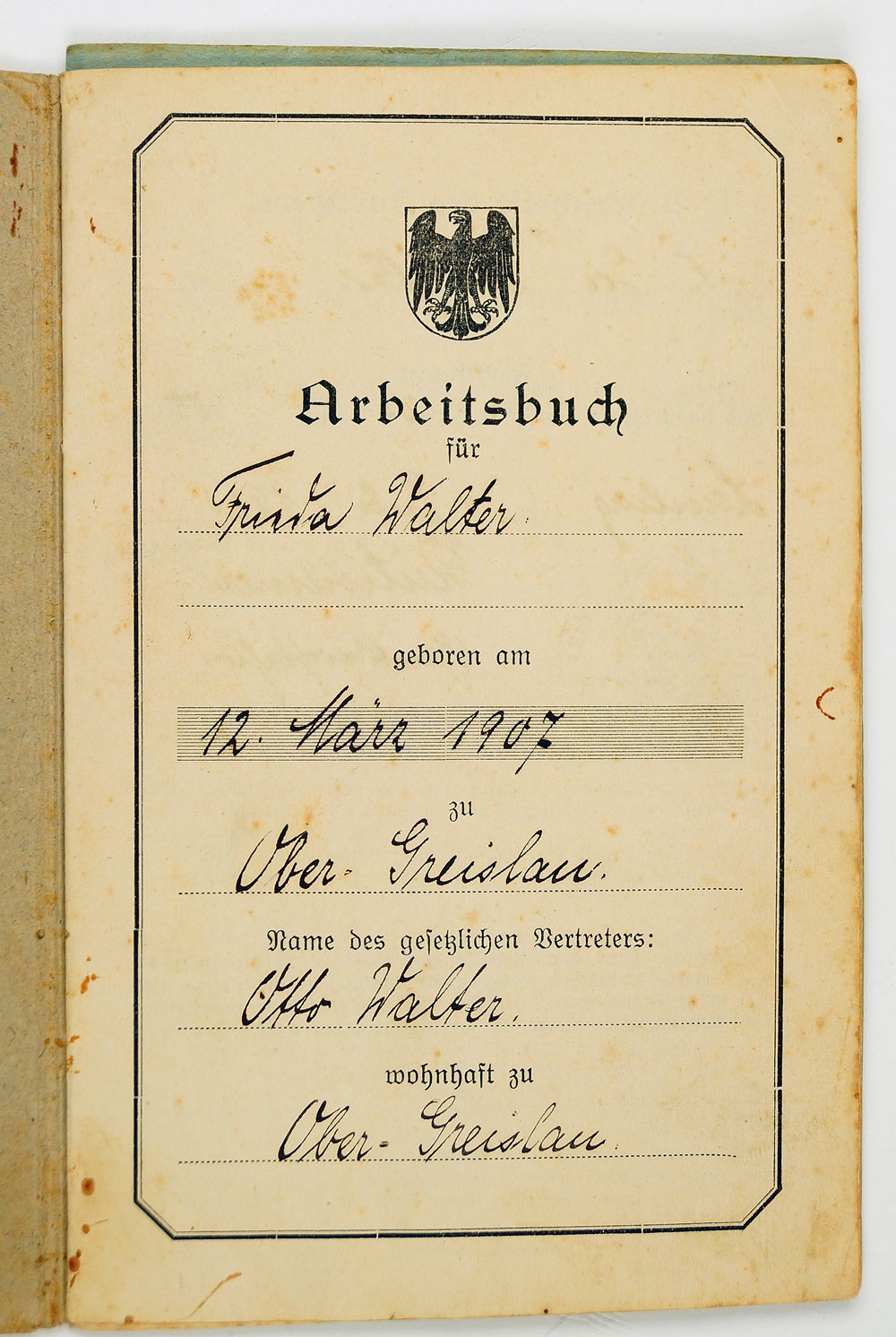 Arbeitsbuch 1923-1930, Erinnerungsfoto (Museum Weißenfels - Schloss Neu-Augustusburg CC BY-NC-SA)