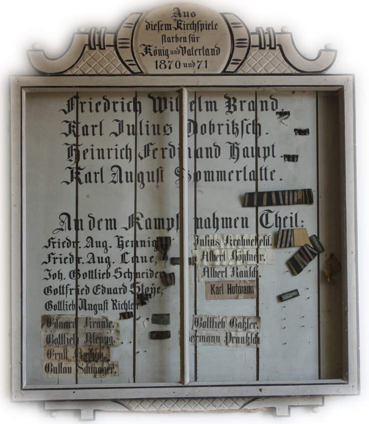 Roitzscher Kriegsgefallenen-Erinnerungskasten 1870/71 (Kreismuseum Bitterfeld CC BY-NC-SA)