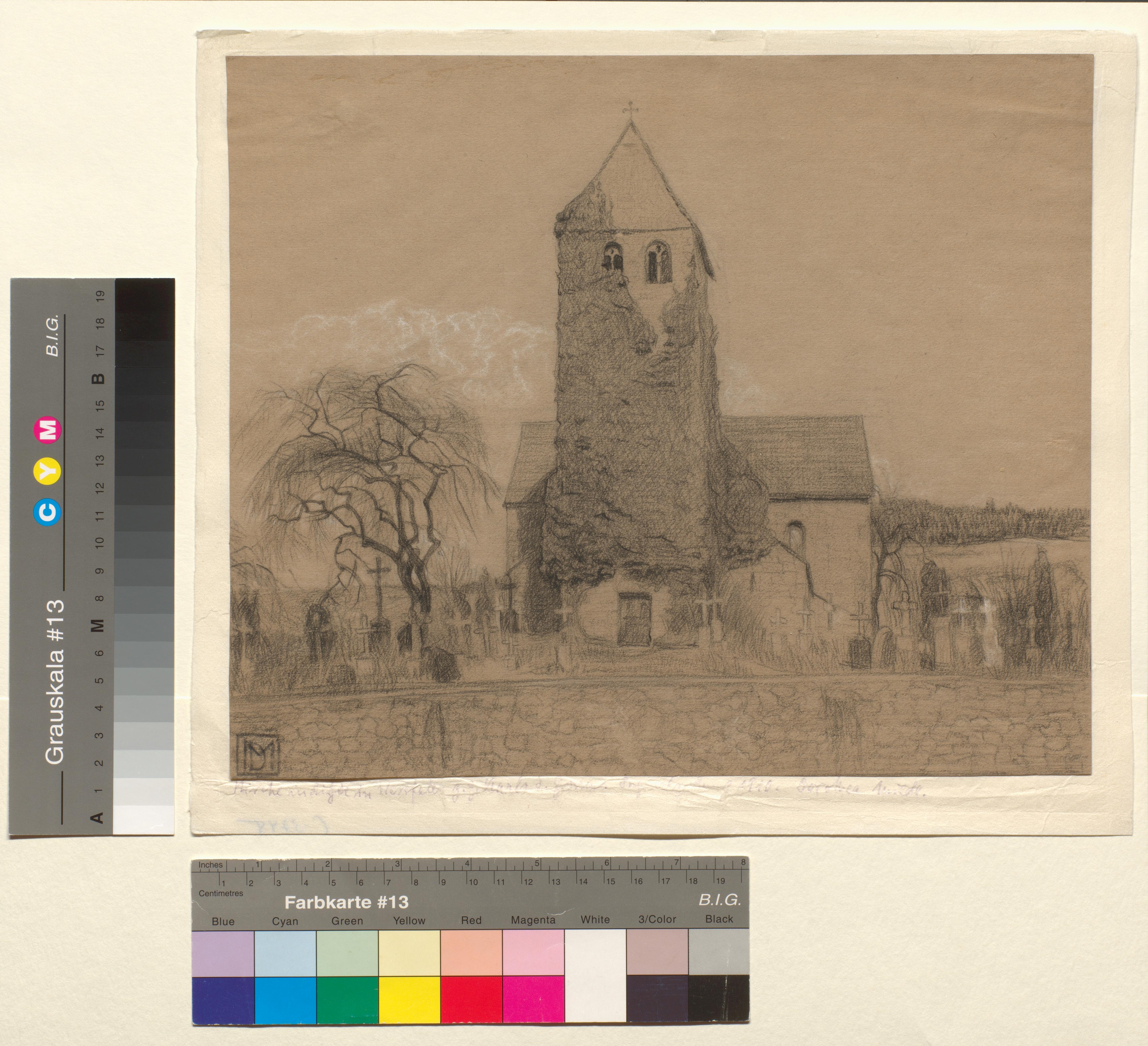 `` Kirche in Ligde in Westfalen z. Z. Karls d. Grossen`` (Gleimhaus Halberstadt CC BY-NC-SA)