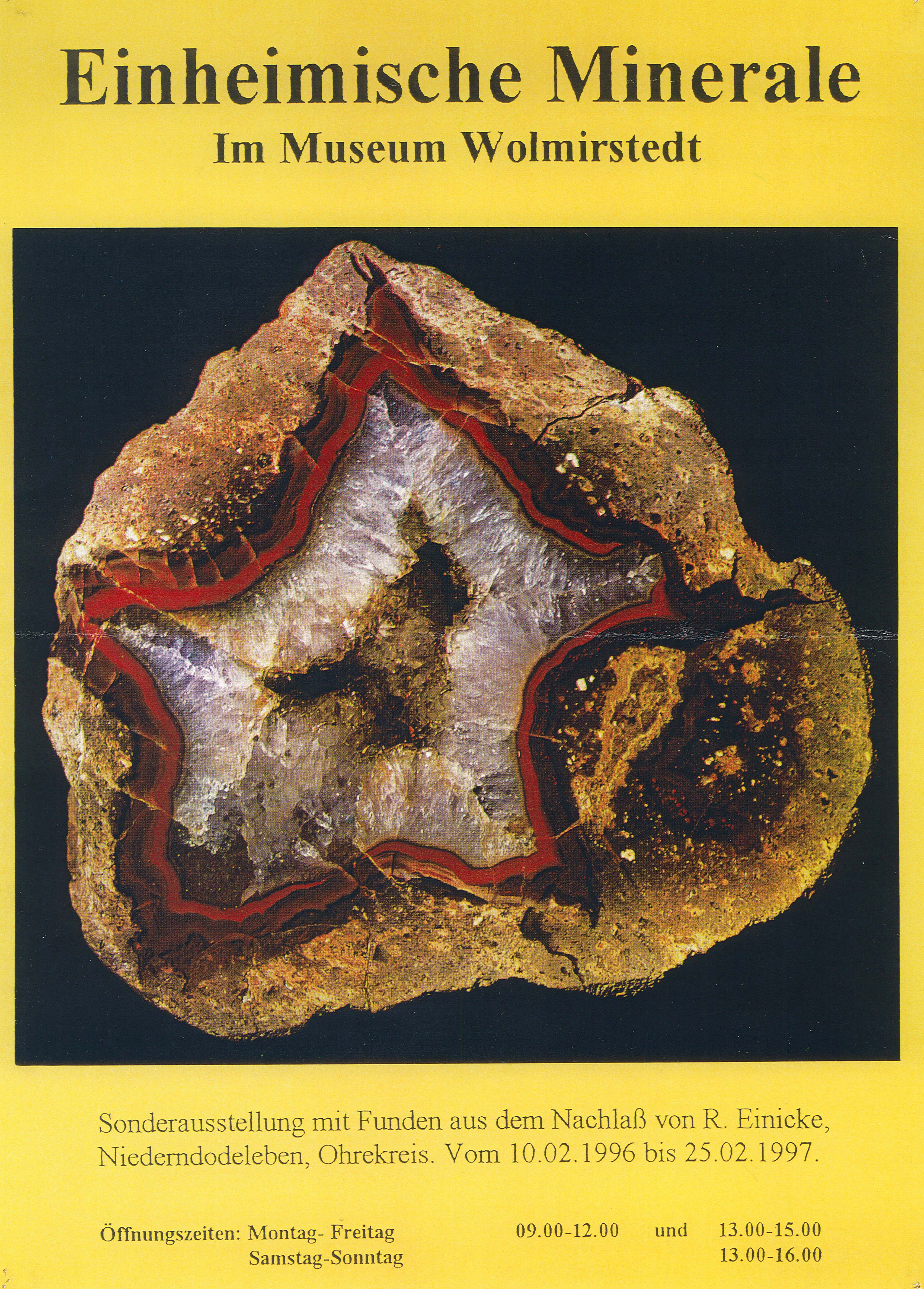 Ausstellungsplakat Sonderausstellung "Einheimische Minerale" (Museum Wolmirstedt RR-F)