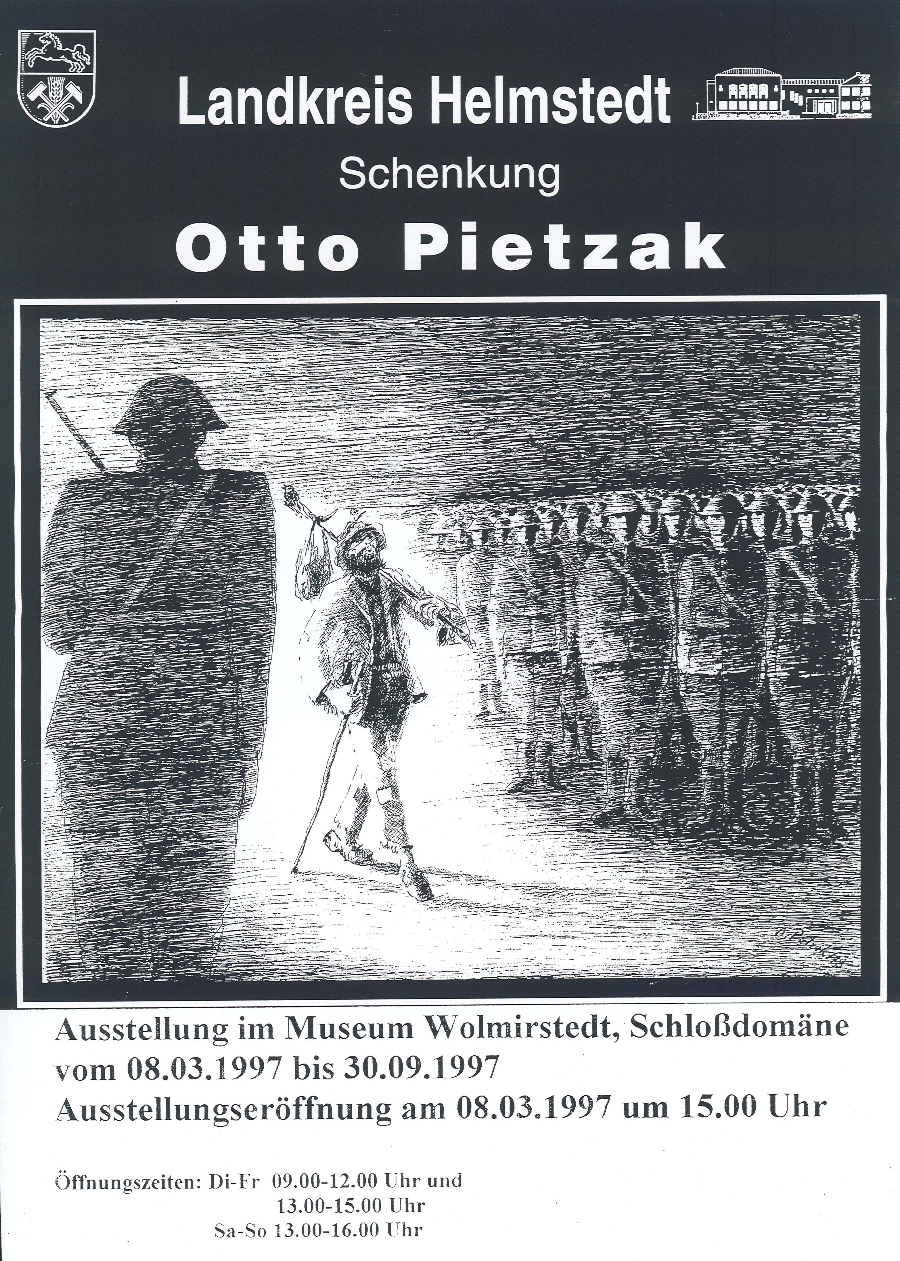 Ausstellungsplakat Sonderausstellung "Otto Pietzak" (Museum Wolmirstedt RR-F)