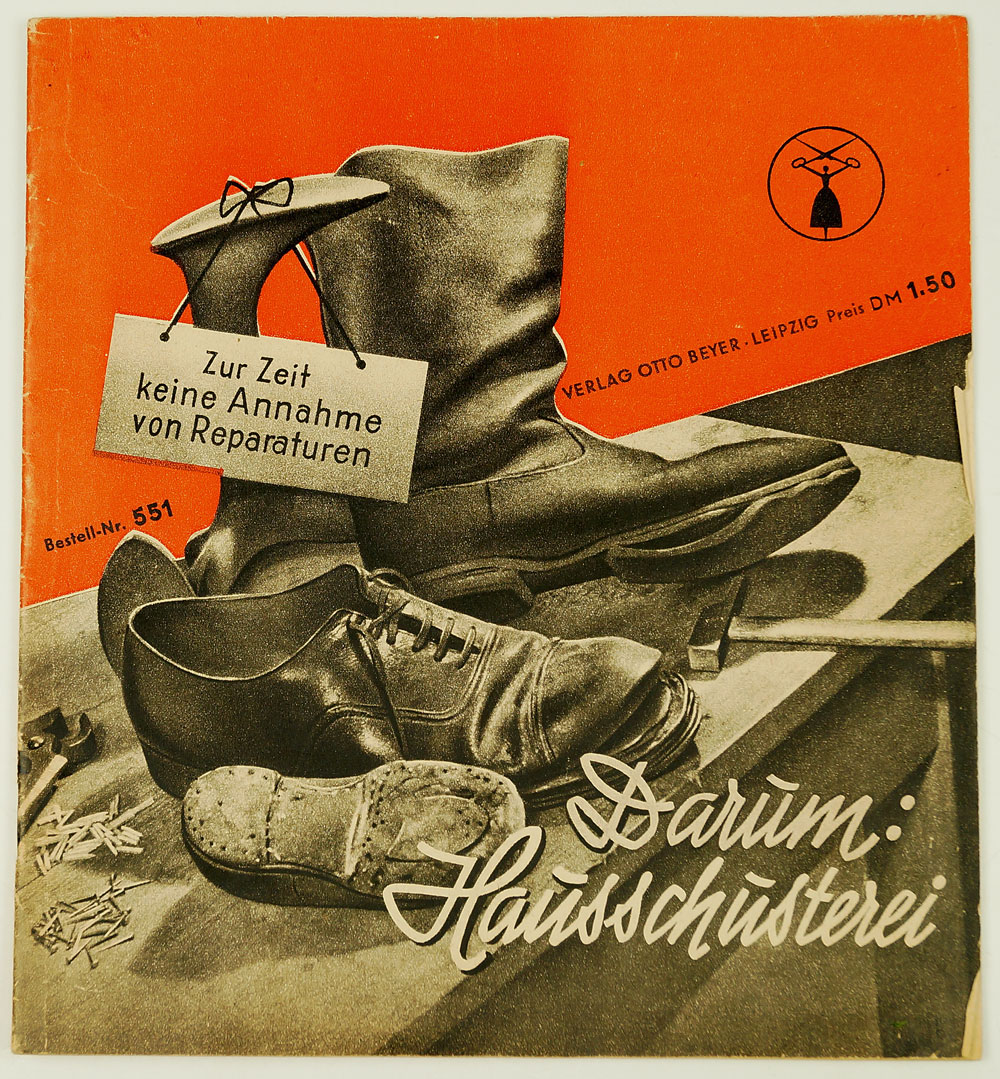 Informationsbroschüre zur Schuhreparatur "Wir reparieren selbst", 1948 (Museum Weißenfels - Schloss Neu-Augustusburg CC BY-NC-SA)