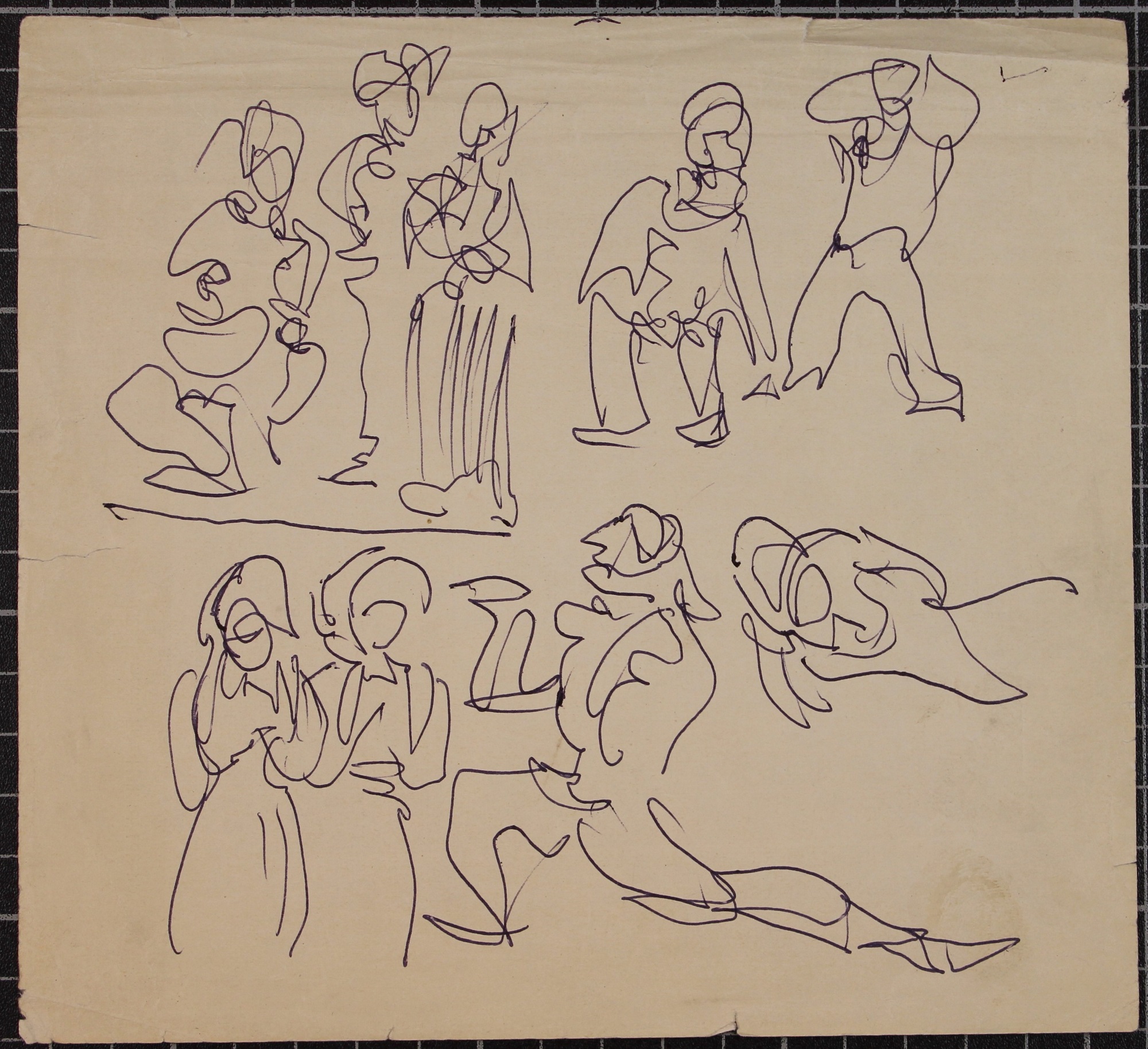 Skizze auf Theaterzettel (Winckelmann-Museum CC BY-NC-SA)