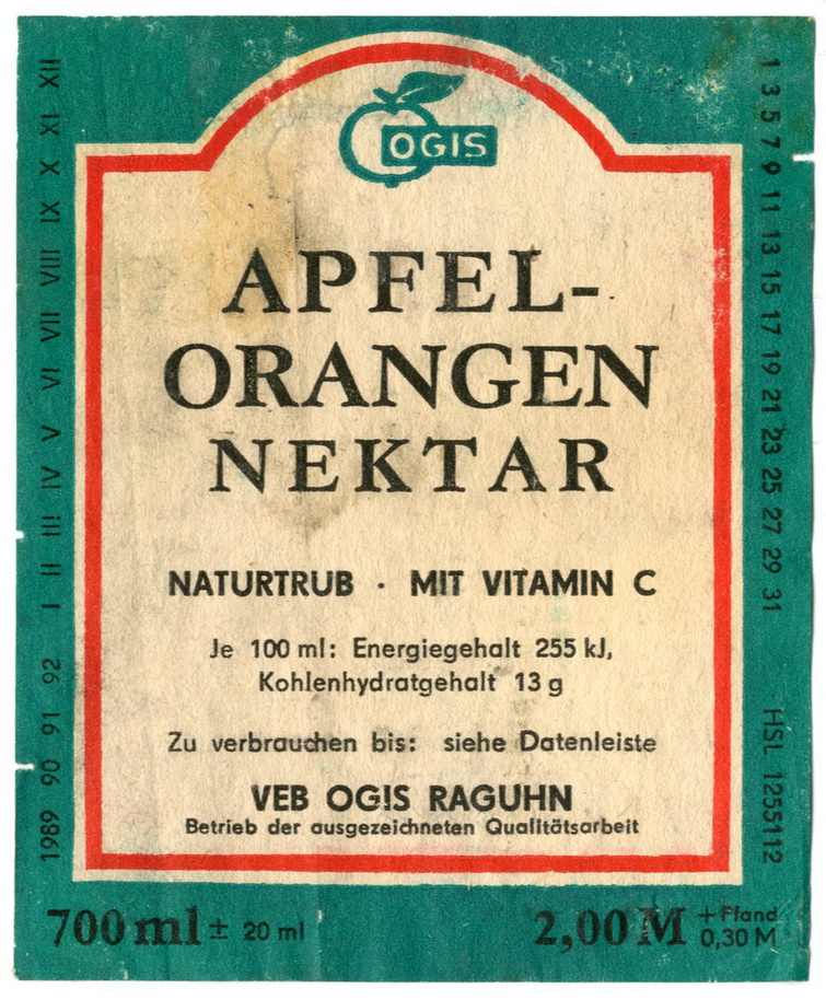 Apfel Orangen Nektar (Haus der Geschichte Wittenberg RR-F)