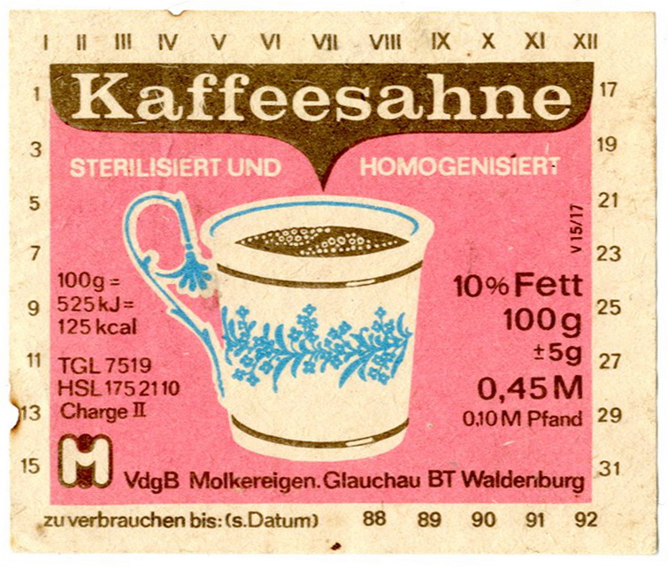 Kaffeesahne (Haus der Geschichte Wittenberg RR-F)