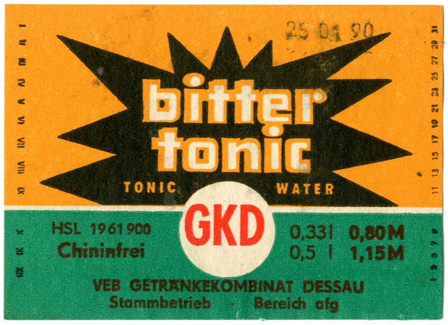 Etikett für Getränk: Bitter Tonic (Haus der Geschichte Wittenberg RR-F)