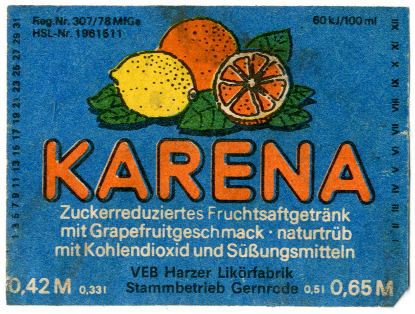 Etikett für: Karena (Haus der Geschichte Wittenberg RR-F)
