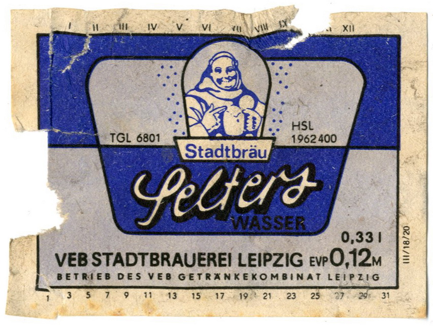 Etikett für: Stadtbräu Selters (Haus der Geschichte Wittenberg RR-F)