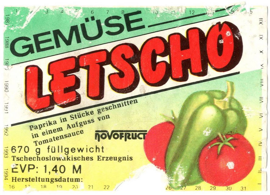 Etikett für : Letscho (Haus der Geschichte Wittenberg RR-F)