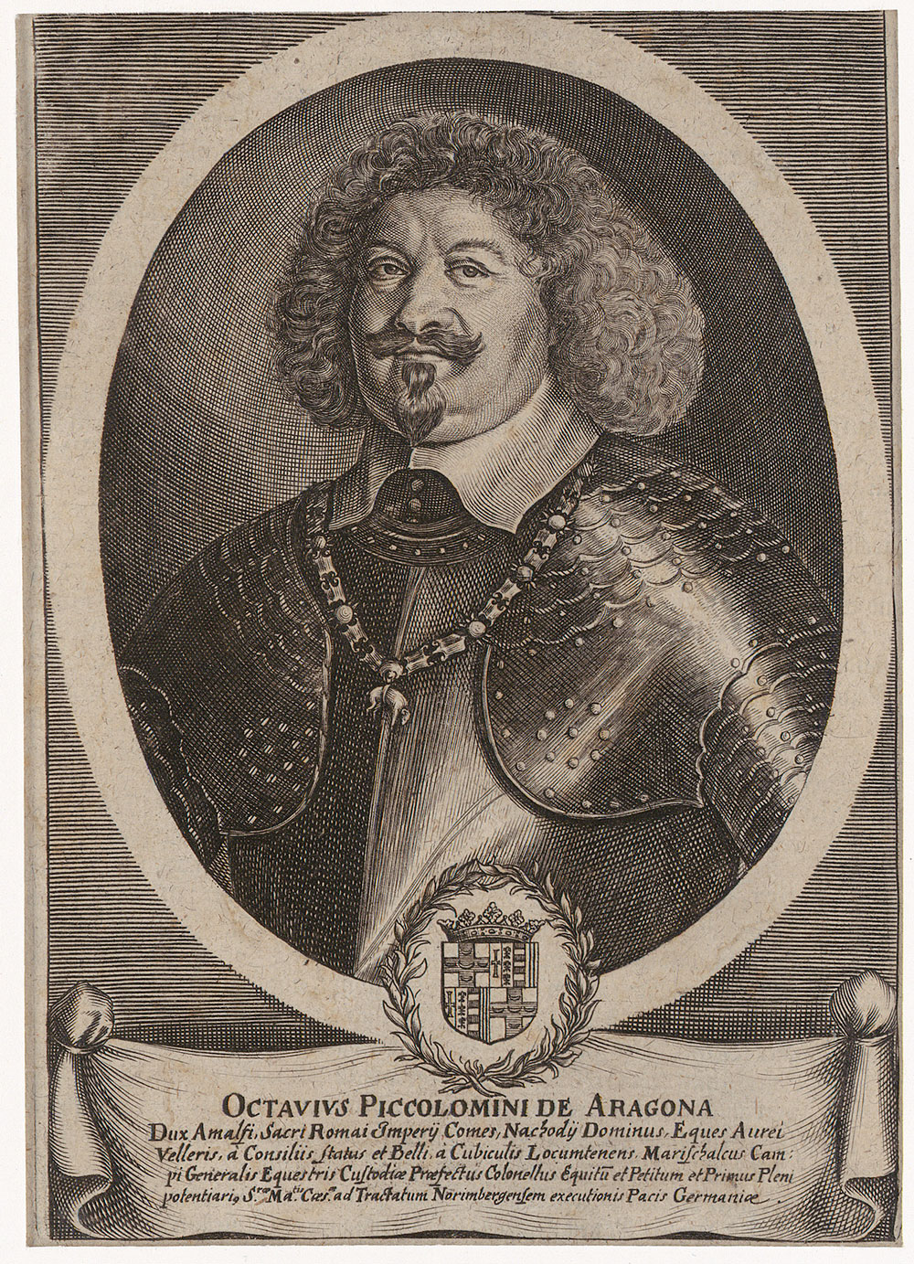 Octavio Piccolomini, Kupferstich Mitte 17. Jahrhundert (Museum Weißenfels CC BY-NC-SA)