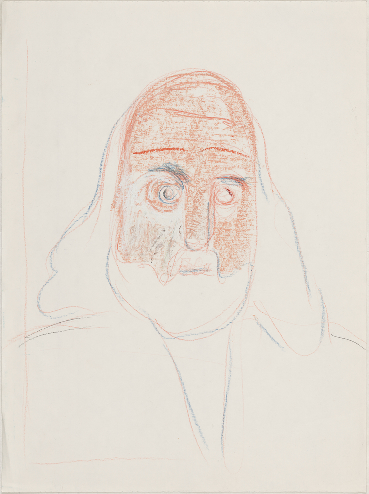 ohne Titel [Porträtstudie - Älterer Mann mit weißem Haar und Vollbart] (Kulturstiftung Sachsen-Anhalt CC BY-NC-SA)