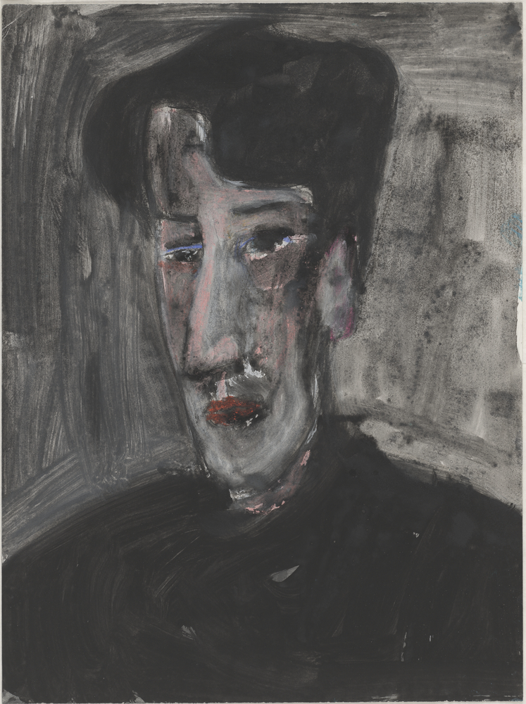 ohne Titel [Porträtstudie - Mann mit Scheiteltolle] (Kulturstiftung Sachsen-Anhalt CC BY-NC-SA)