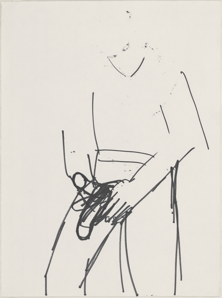 ohne Titel [Illustrative Studie - Mann mit entblößtem Geschlecht] (Kulturstiftung Sachsen-Anhalt CC BY-NC-SA)