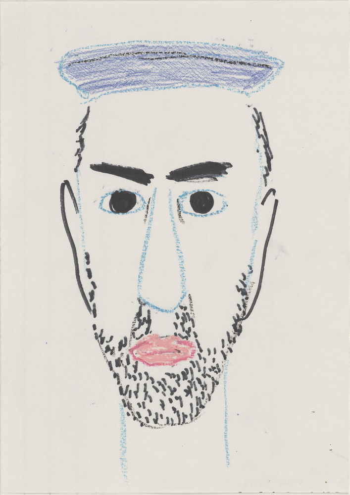 ohne Titel [Porträtstudie - Mann mit Baskenmütze] (Kulturstiftung Sachsen-Anhalt CC BY-NC-SA)
