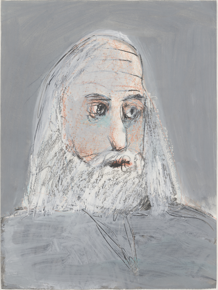 ohne Titel [Porträtstudie - Älterer Mann mit weißem Haar und Vollbart] (Kulturstiftung Sachsen-Anhalt CC BY-NC-SA)