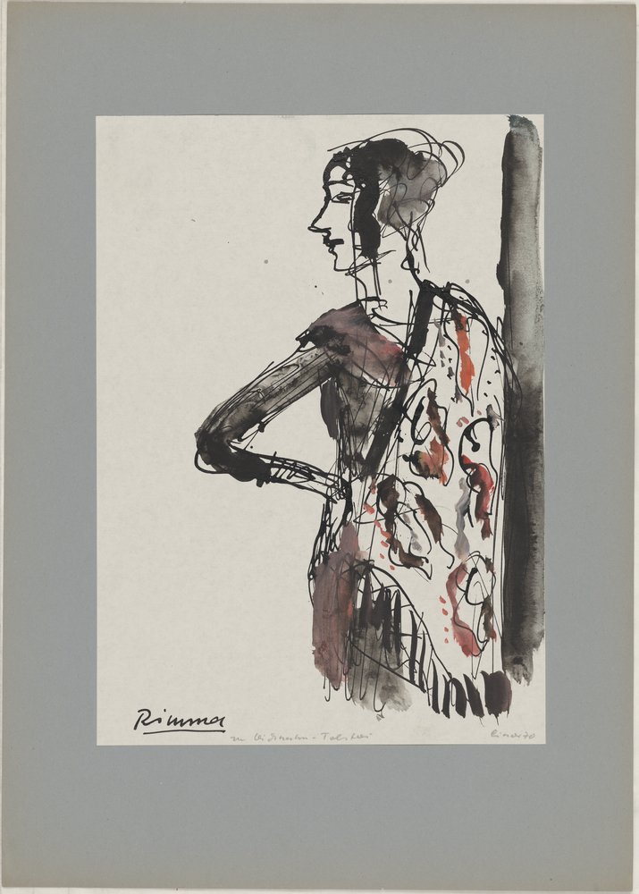 ohne Titel [Illustration zu "Der lebende Leichnam" von Lew Tolstoi - "Rimma"] (Kulturstiftung Sachsen-Anhalt CC BY-NC-SA)