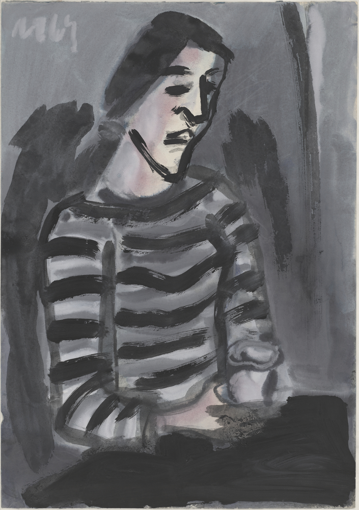 ohne Titel [Anne - Porträt in gestreiftem Pullover] (Kulturstiftung Sachsen-Anhalt CC BY-NC-SA)