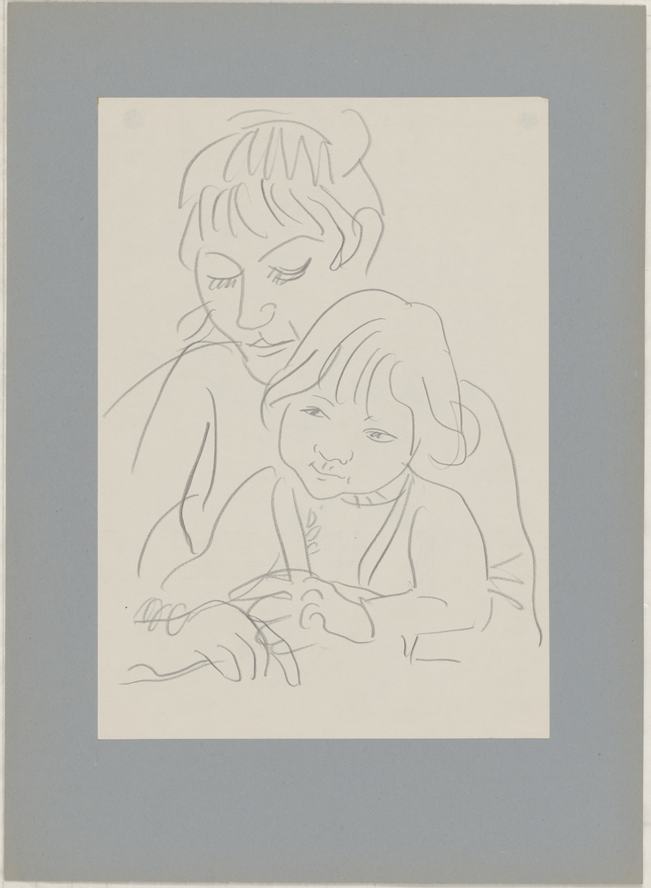 ohne Titel [Porträtstudie Kind mit Mutter] (Kulturstiftung Sachsen-Anhalt CC BY-NC-SA)