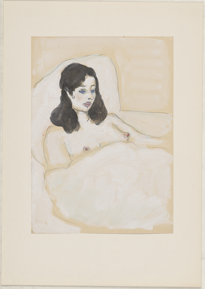 ohne Titel [Frau im Bett] (Kulturstiftung Sachsen-Anhalt CC BY-NC-SA)