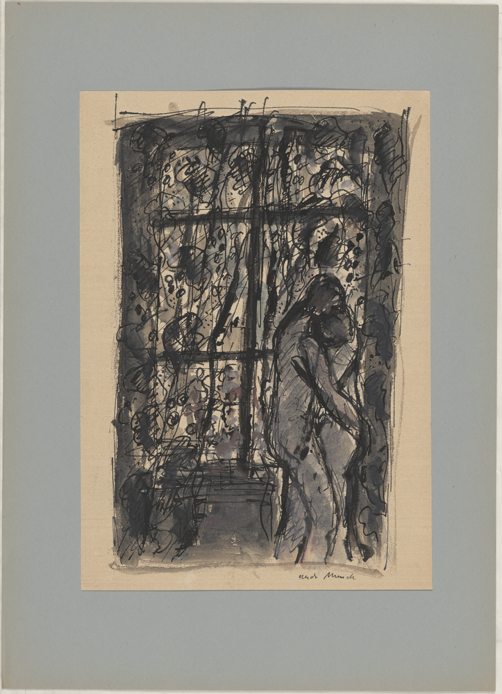 ohne Titel [Liebespaar vor Fenster - Nach Munch] (Kulturstiftung Sachsen-Anhalt CC BY-NC-SA)