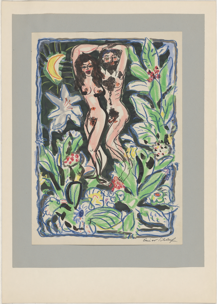 ohne Titel [Illustration - Adam und Eva im Paradies] (Kulturstiftung Sachsen-Anhalt CC BY-NC-SA)
