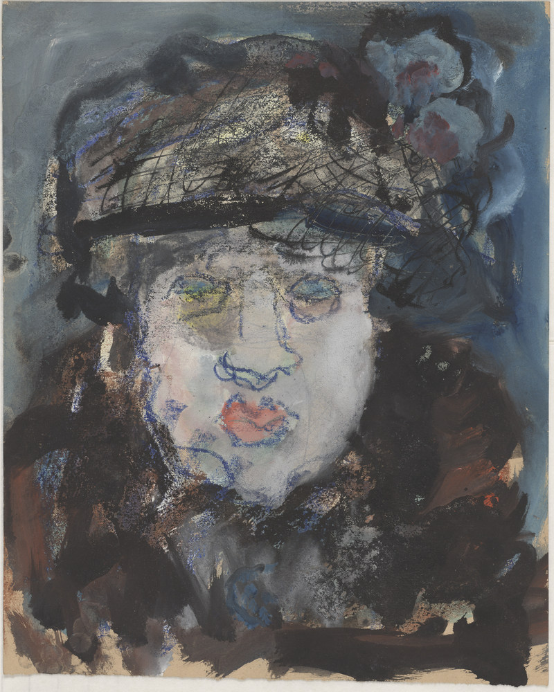 ohne Titel [Porträt einer Dame mit Hut] (Kulturstiftung Sachsen-Anhalt CC BY-NC-SA)