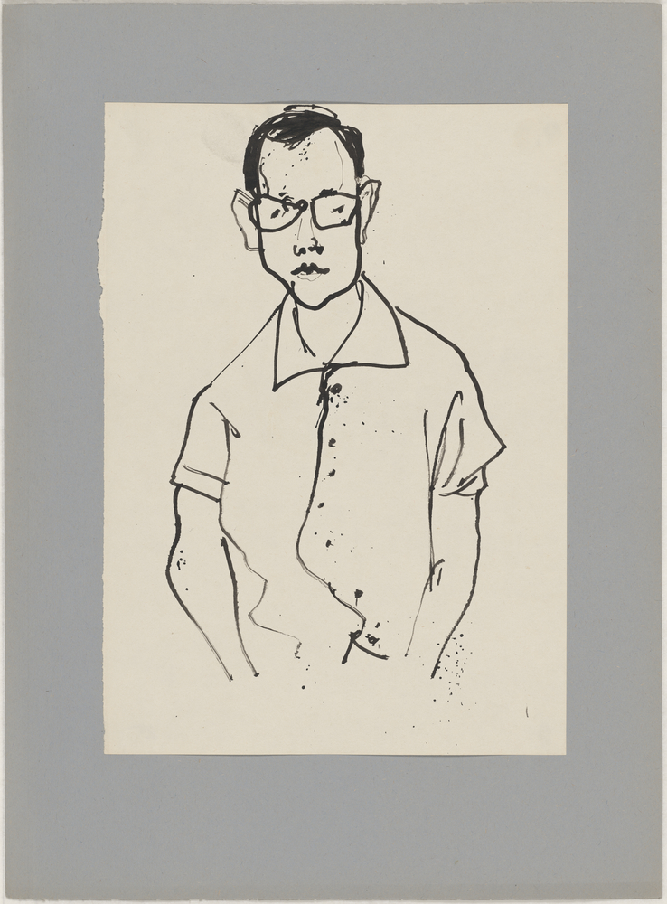 ohne Titel [Porträtstudie - Mann mit Brille in Hemd] (Kulturstiftung Sachsen-Anhalt CC BY-NC-SA)