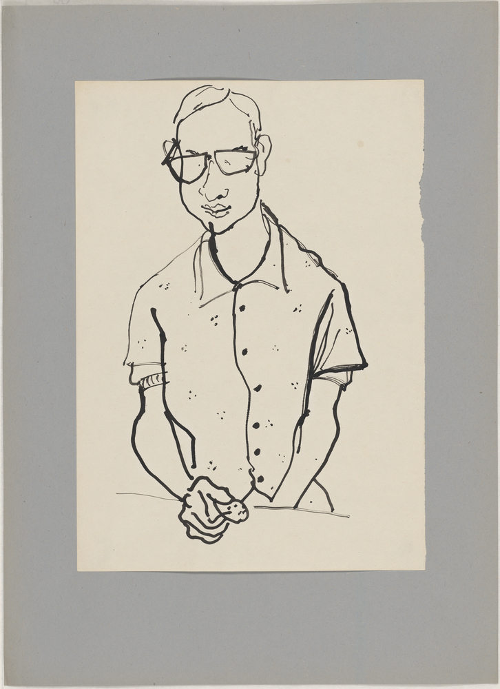 ohne Titel [Porträtstudie - Mann mit Brille in Hemd] (Kulturstiftung Sachsen-Anhalt CC BY-NC-SA)