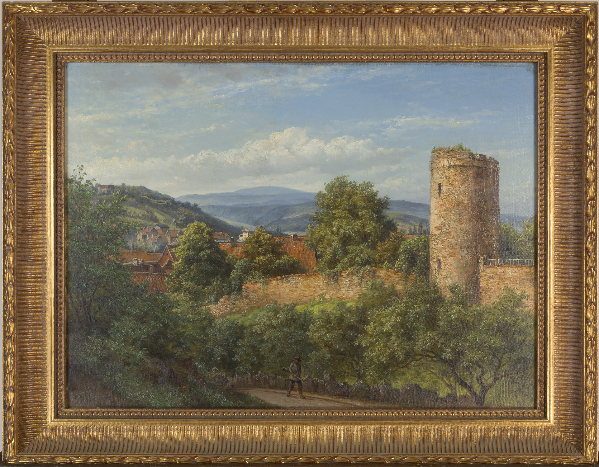 Stadtmauer mit Turm am Burgberg, 1884 (Harzmuseum Wernigerode CC BY-NC-SA)