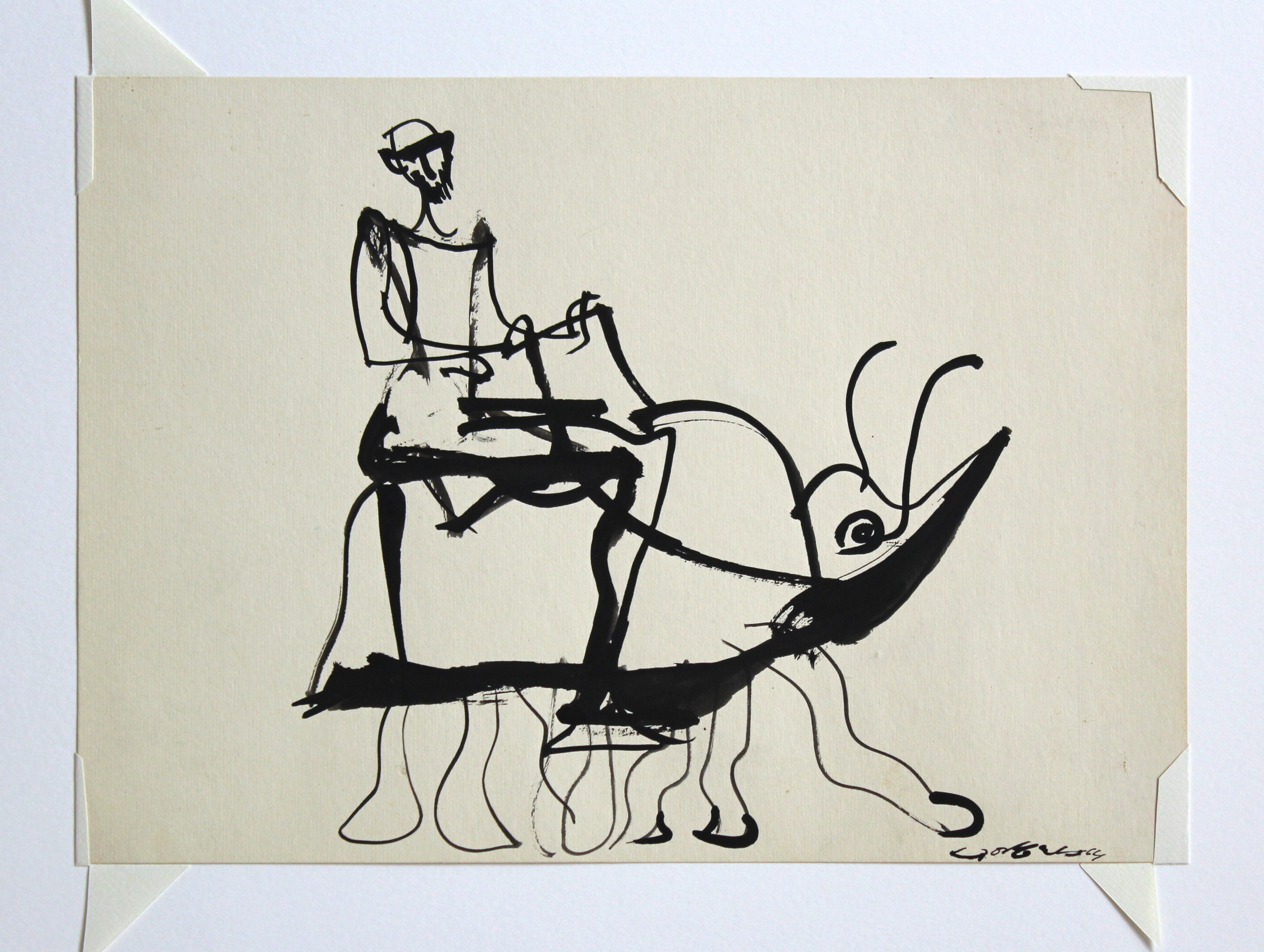 Blatt 8: Trygaios auf dem Mistkäfer sitzend (Winckelmann-Museum Stendal CC BY-NC-SA)