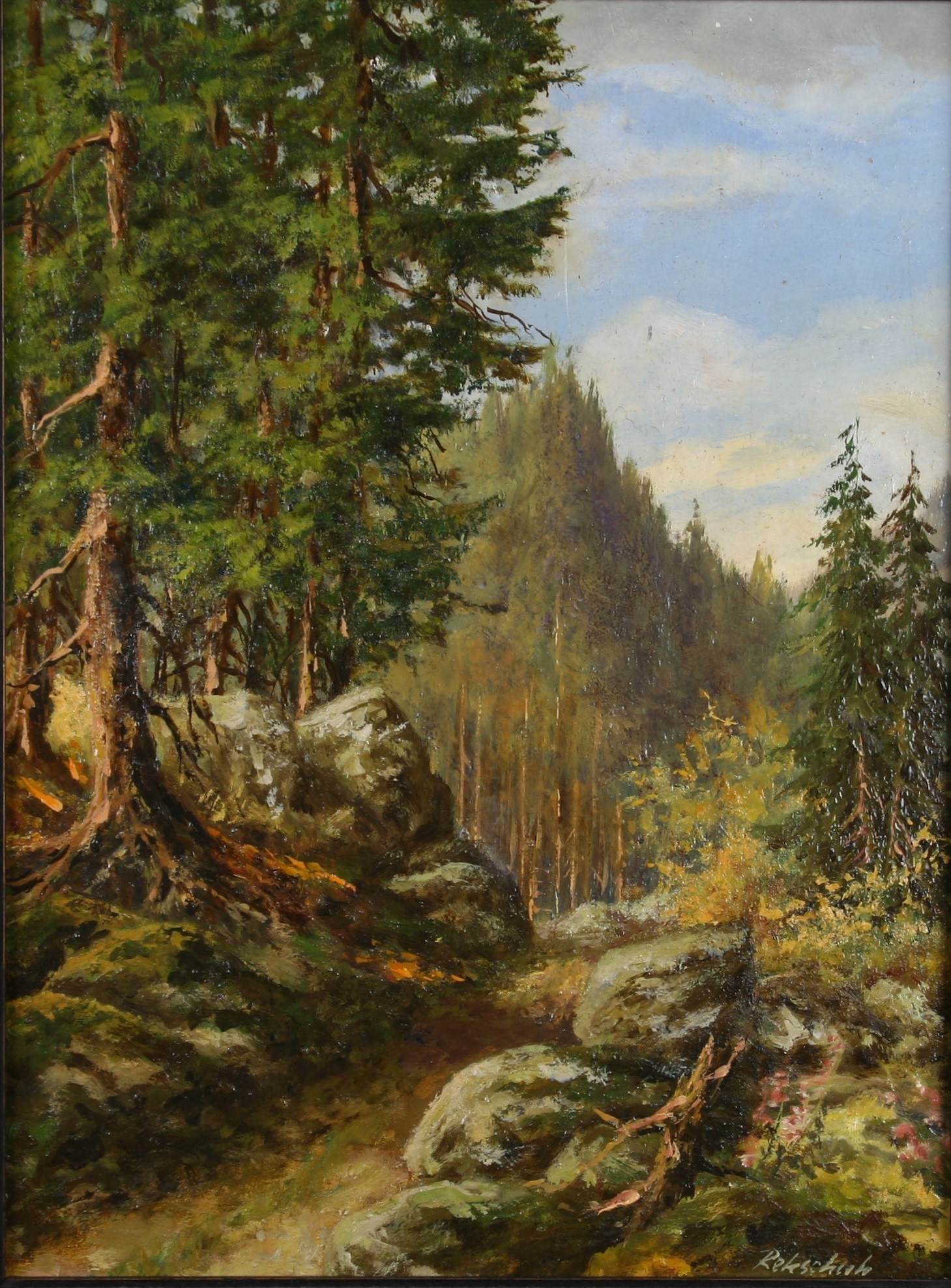 Waldweg zum Landmann im Hohnegebiet (Harzmuseum Wernigerode CC BY-NC-SA)