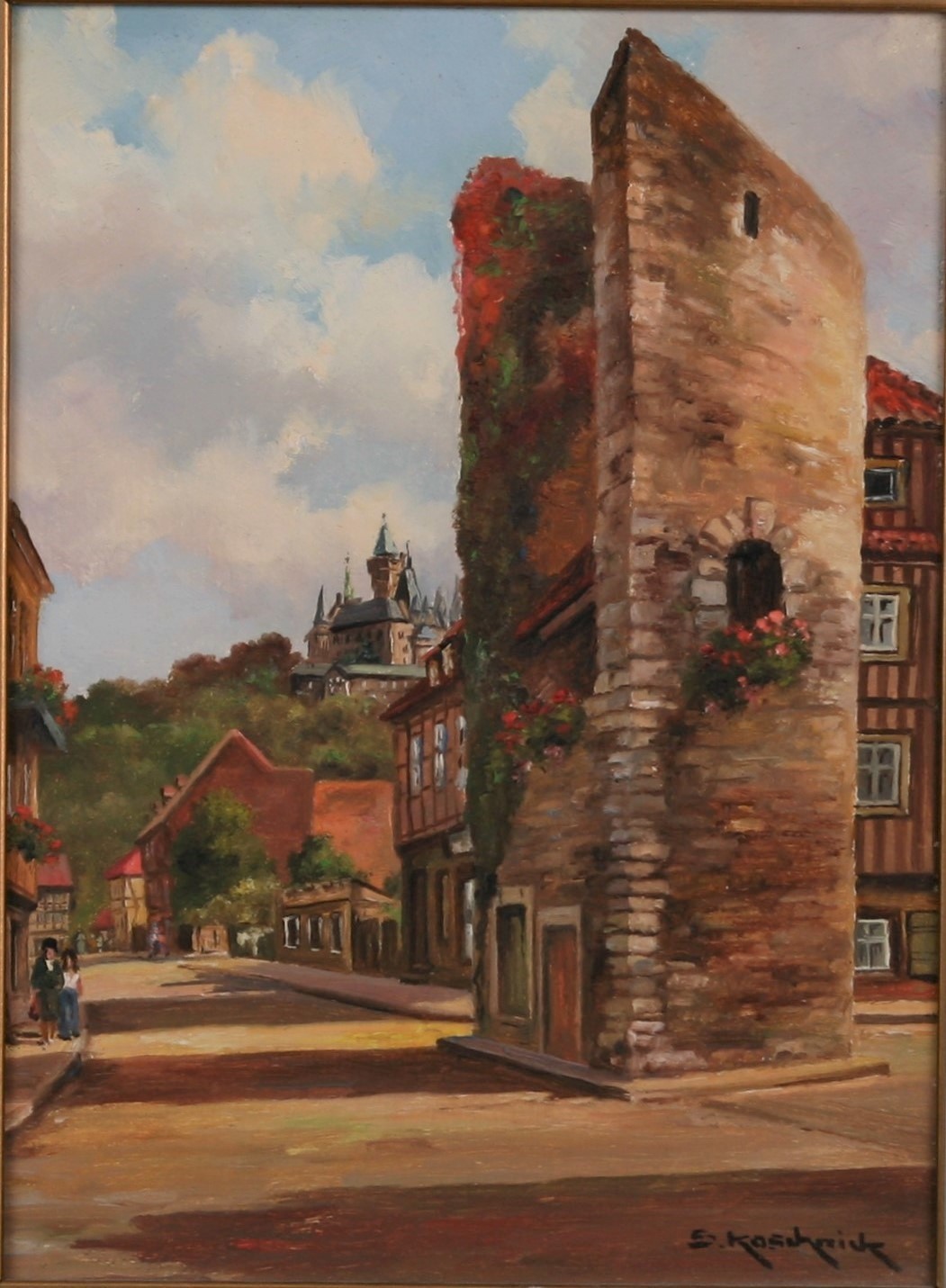 Dullenturm mit Schlossblick (Harzmuseum Wernigerode CC BY-NC-SA)