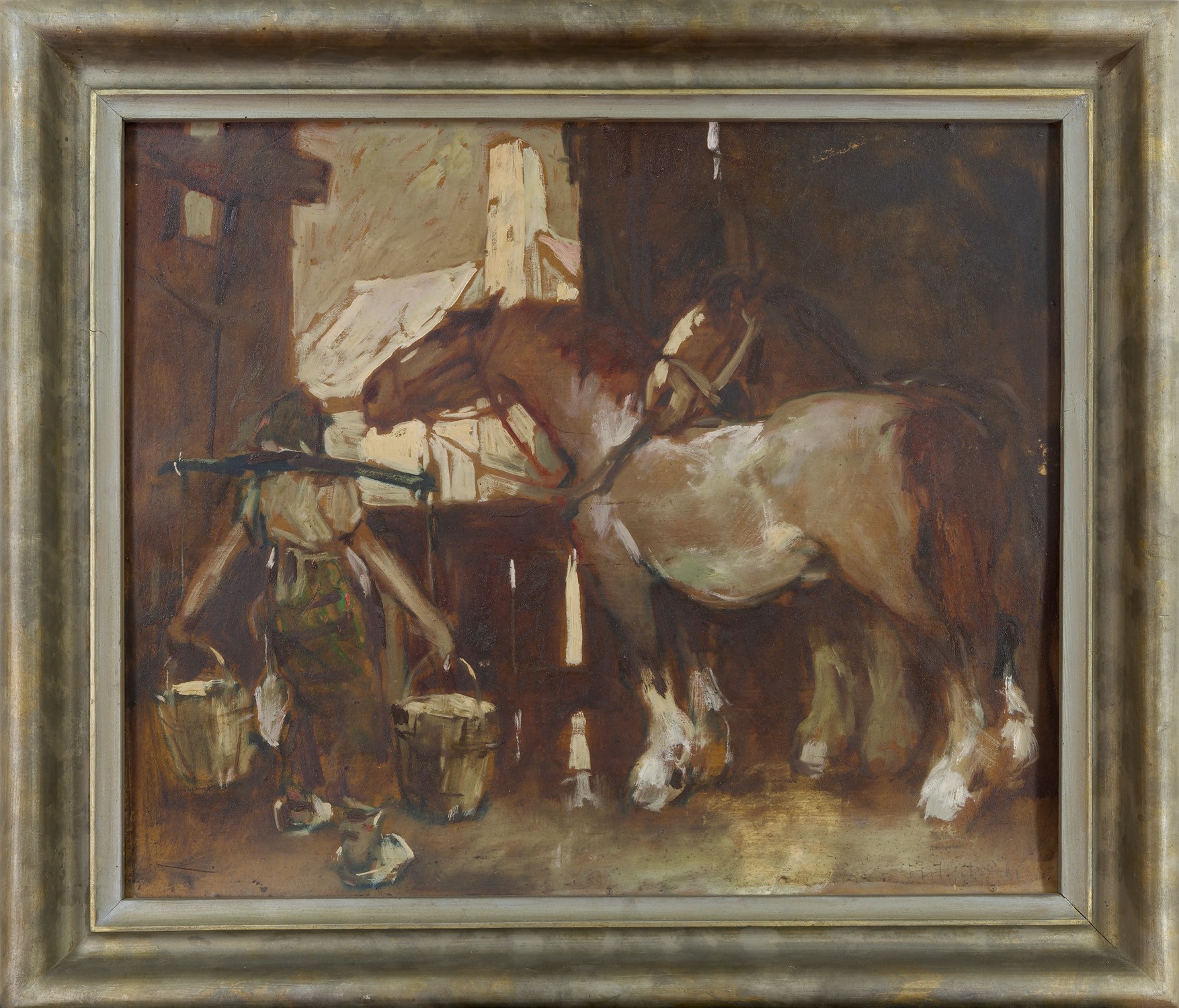 Pferde im Stall, 1941 (Harzmuseum Wernigerode CC BY-NC-SA)