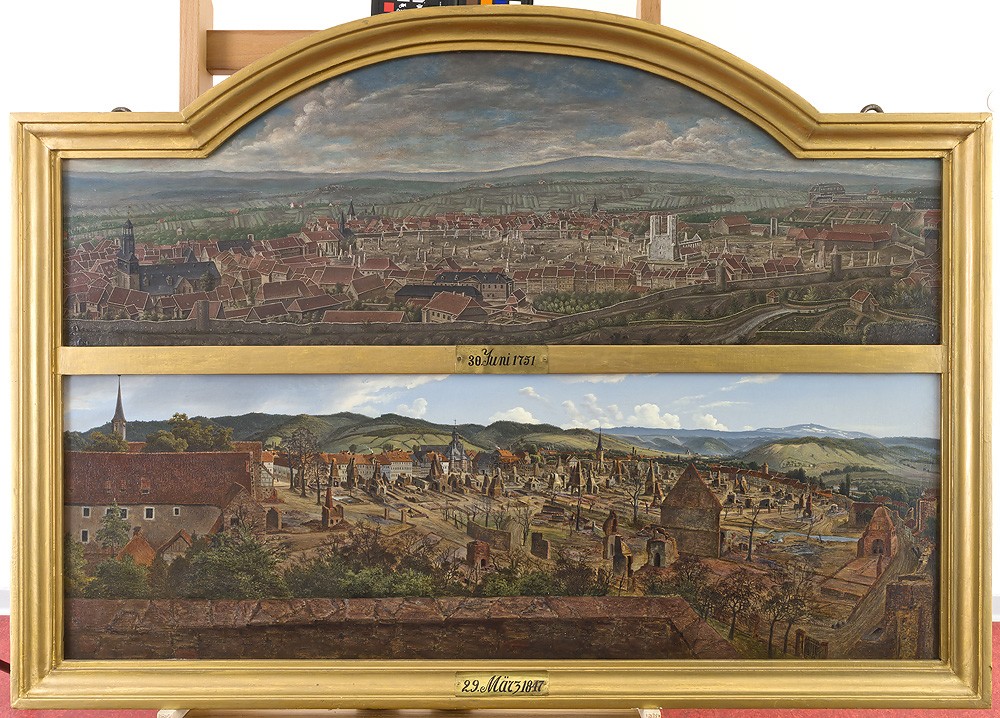 Wernigeröder Stadtbrände von 1751 und 1847 (Harzmuseum Wernigerode CC BY-NC-SA)