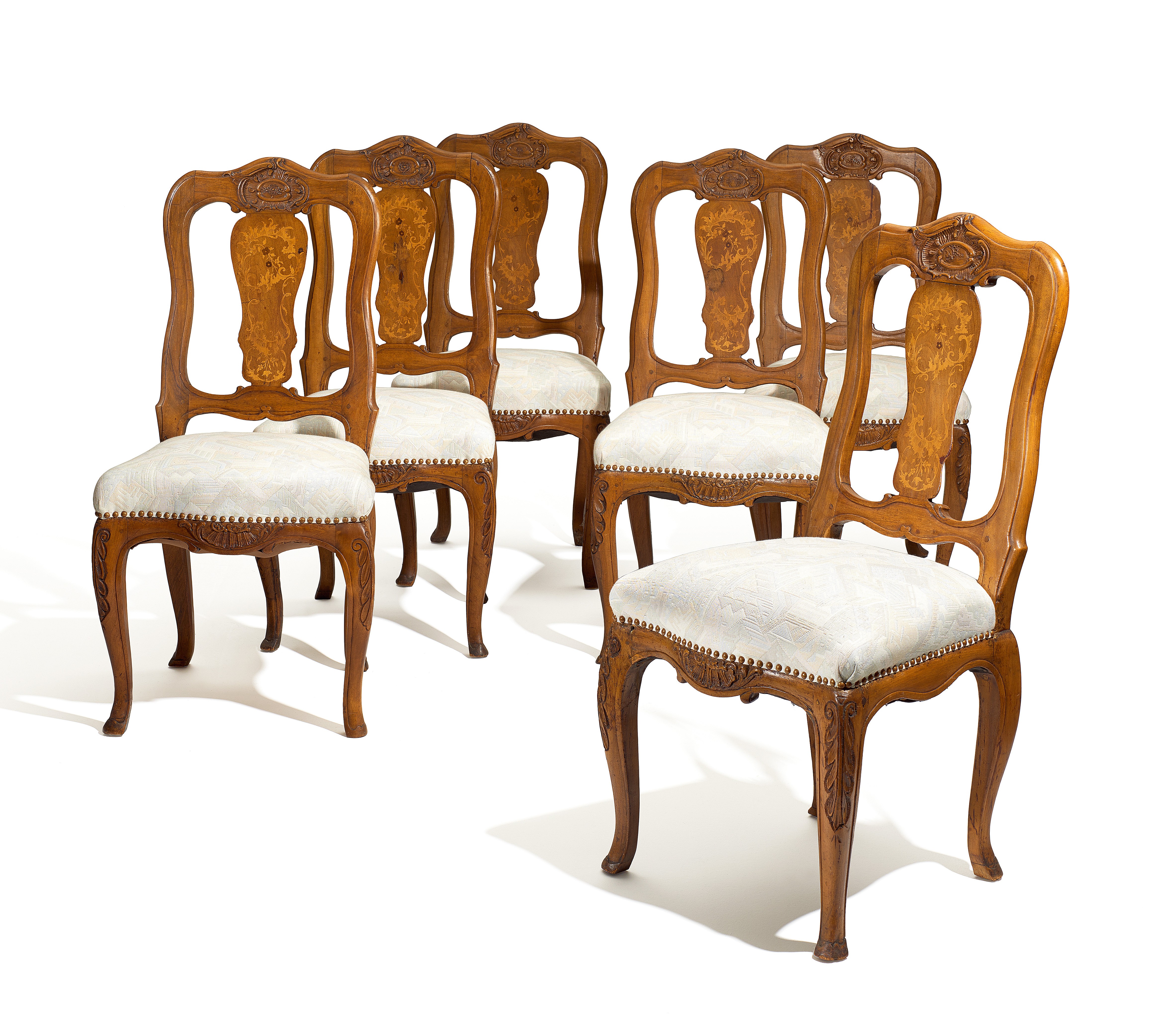 Folge von sechs Rokoko Stühlen (Gleimhaus CC BY-NC-SA)
