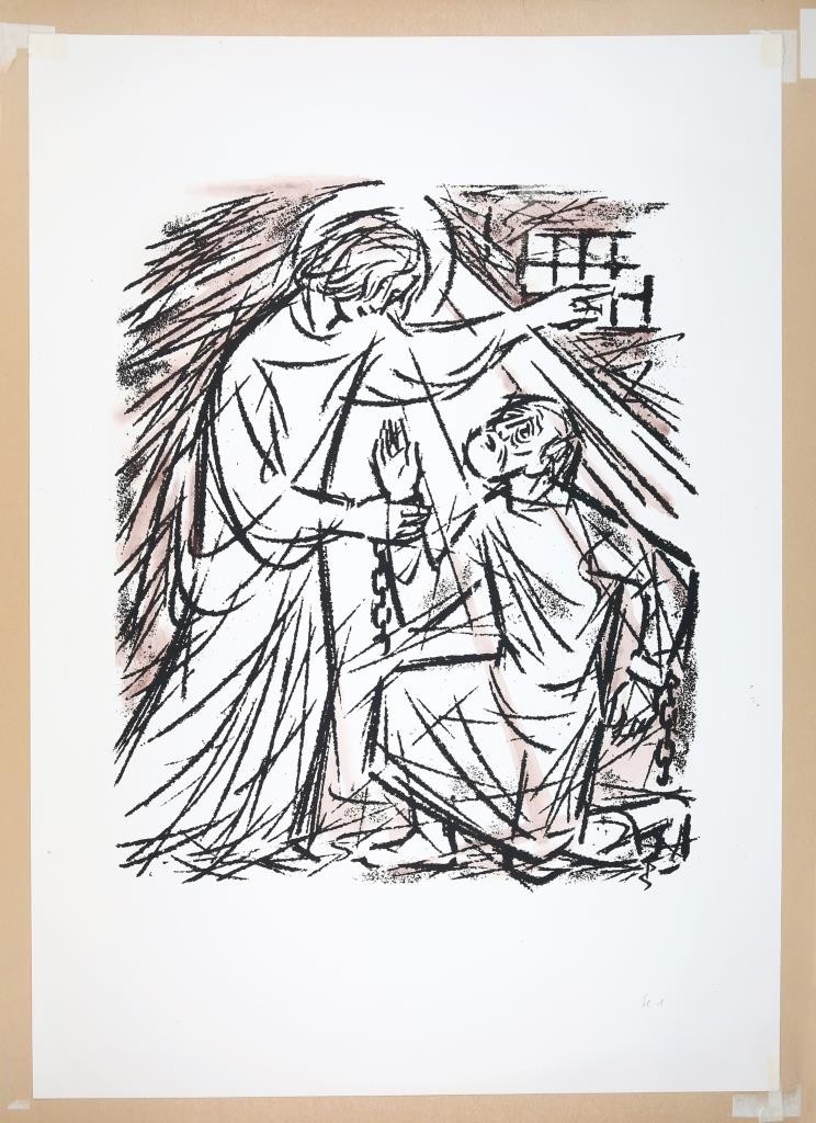 Petrus und der Engel (Stiftung Christliche Kunst Wittenberg CC BY-NC-SA)