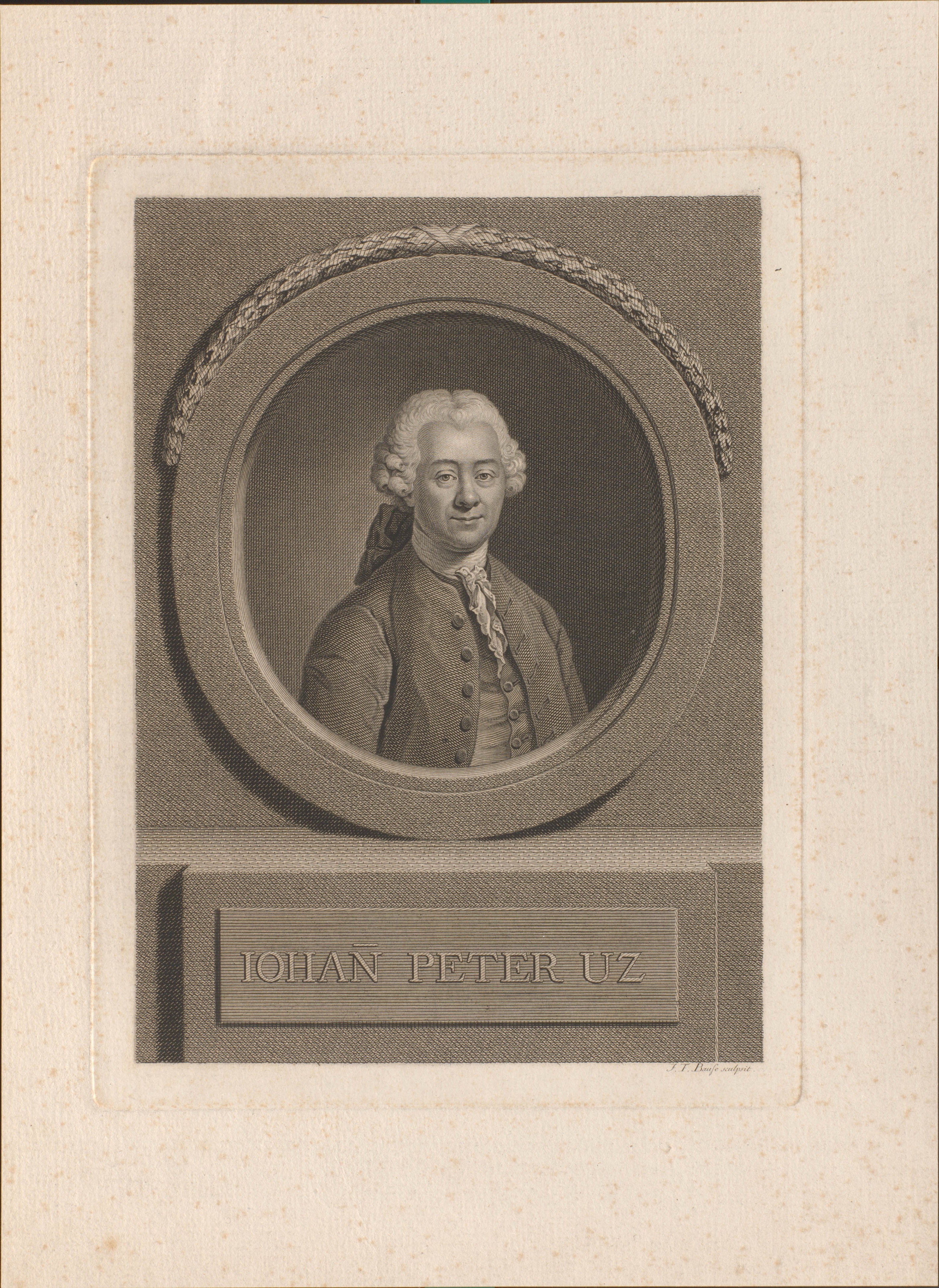 Porträt des Johann Peter Uz (Gleimhaus CC BY-NC-SA)