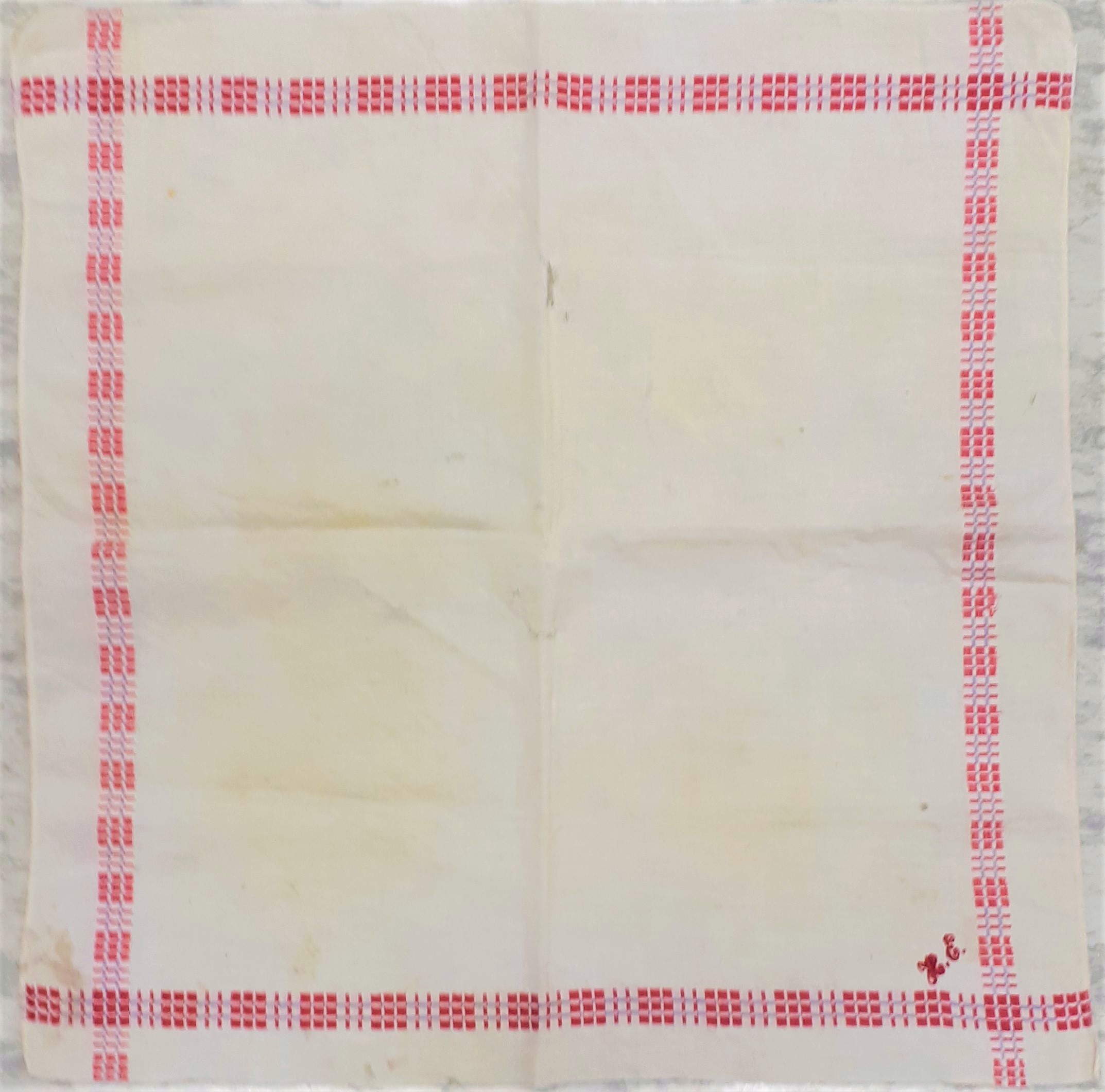 Herrentaschentuch mit Monogramm (Spengler-Museum CC BY-NC-SA)