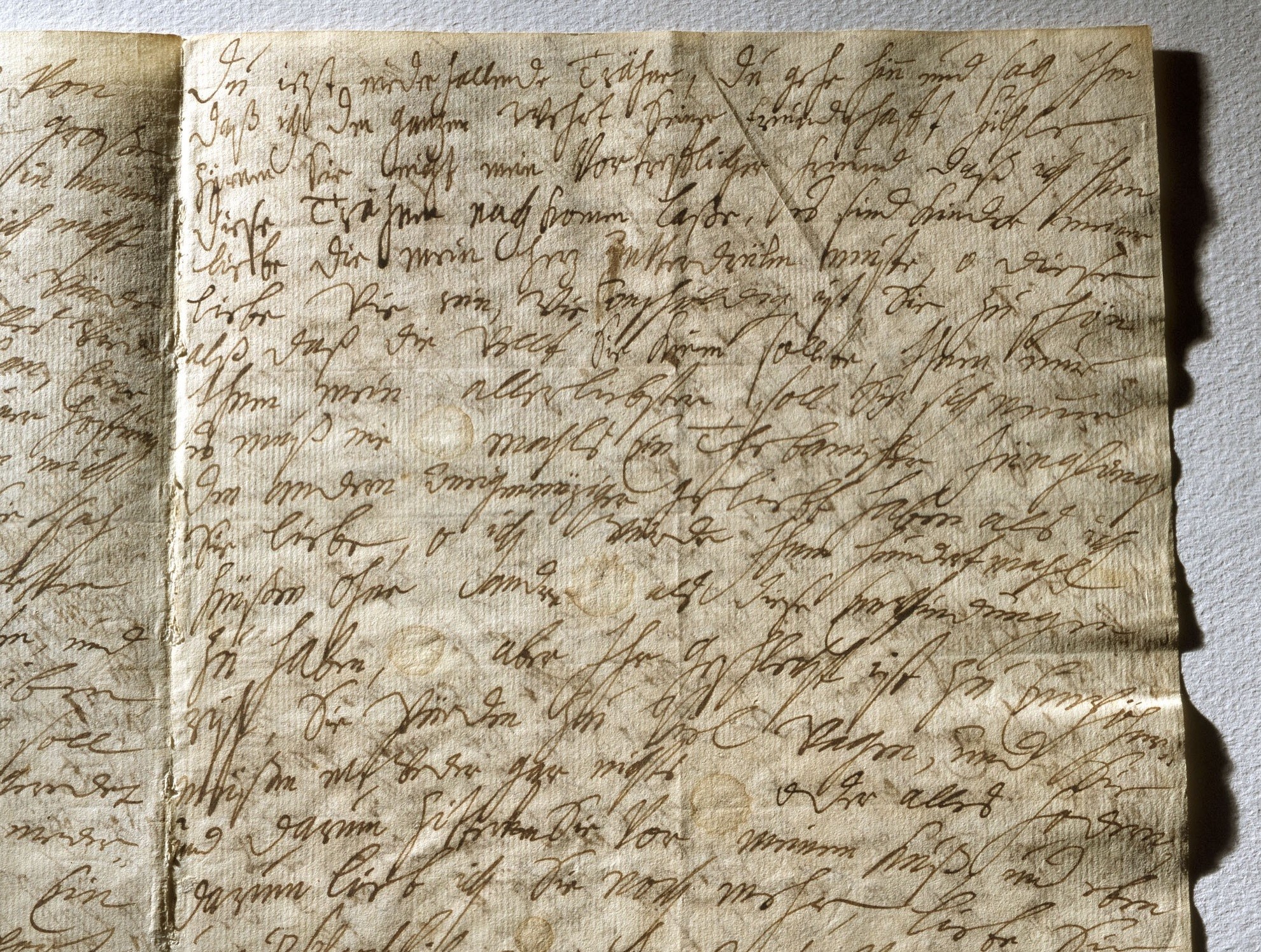 Brief der Anna Louisa Karsch an Gleim, 1. Juli 1761 (Der tränenreiche Brief) (Gleimhaus CC BY-NC-SA)