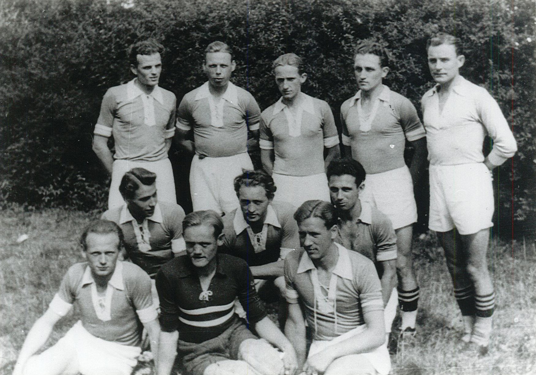 Mannschaft des Fußballvereins "Einheit Wolmirstedt", 1950er Jahre (Museum Wolmirstedt RR-F)