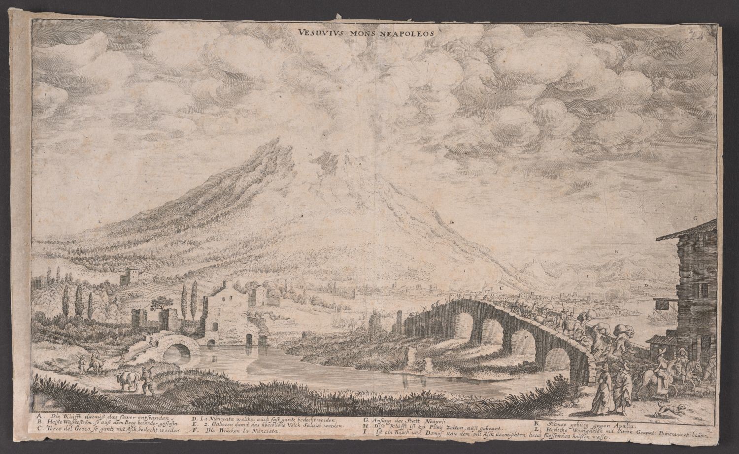 Der Vesuv während des Ausbruchs von 1635 (Stiftung Händelhaus, Halle CC BY-NC-SA)