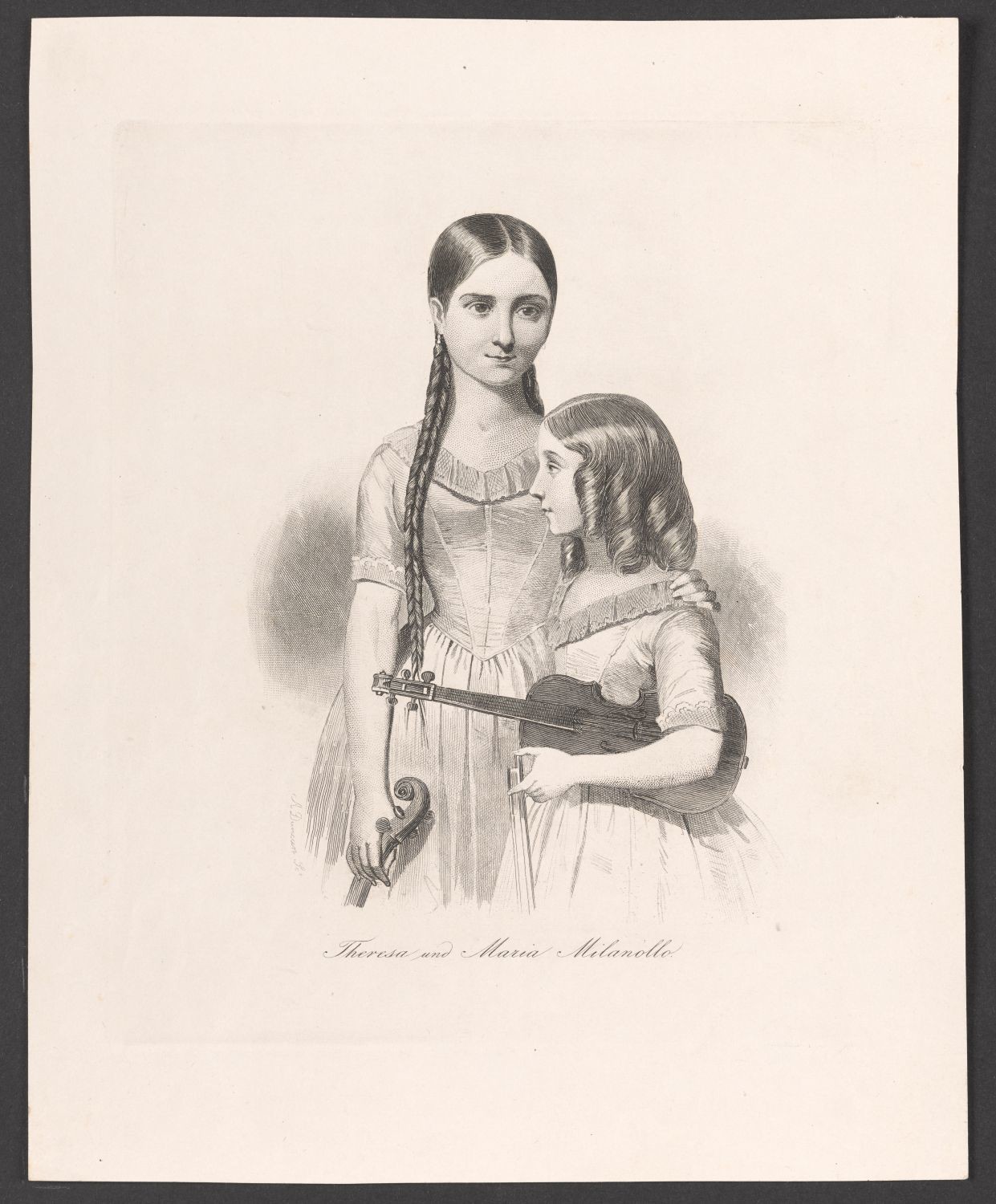 Doppelporträt Teresa (1827-1904) und Maria Milanollo (1832-1848) (Stiftung Händelhaus, Halle CC BY-NC-SA)