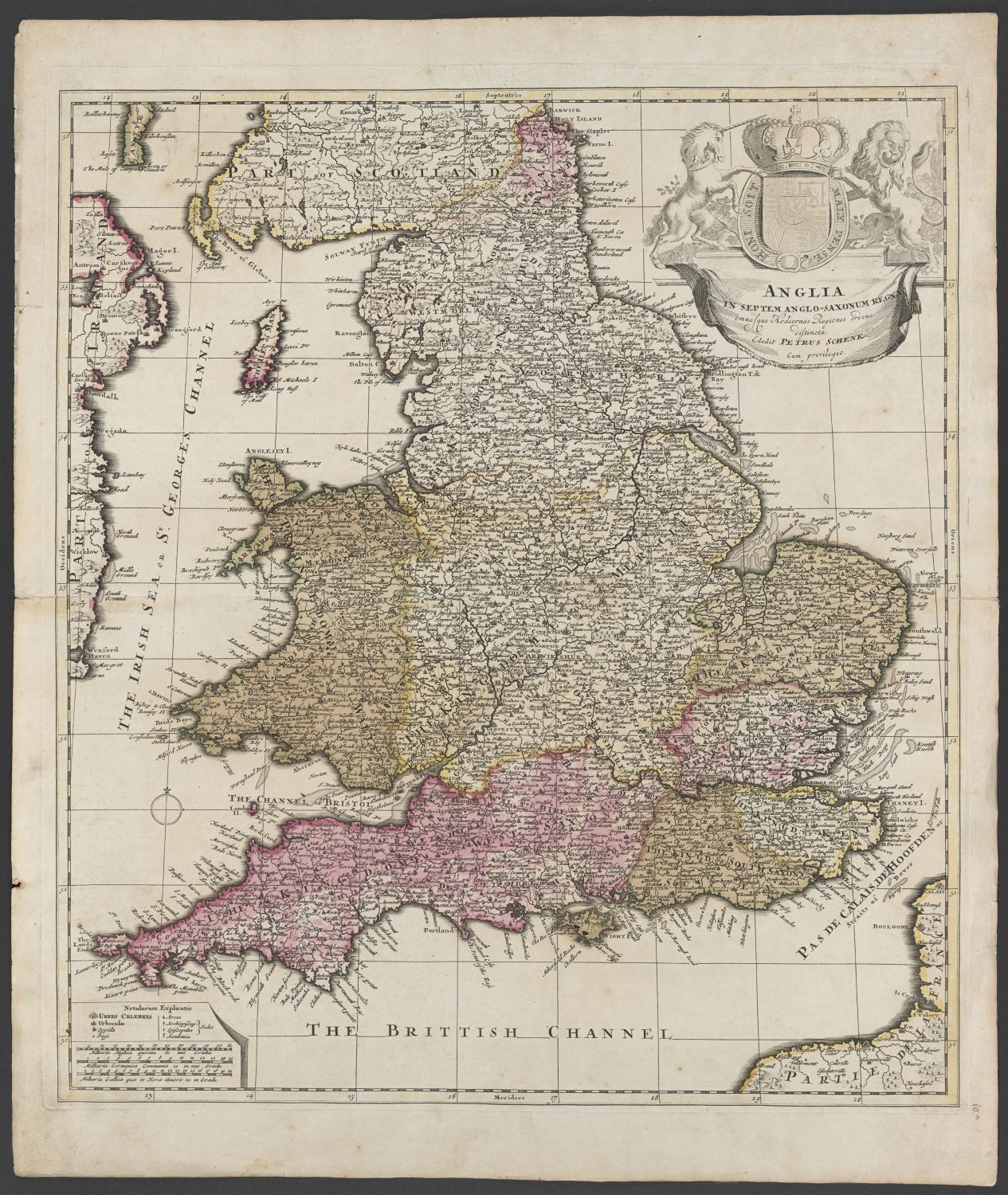 England, Landkarte (Stiftung Händelhaus, Halle CC BY-NC-SA)