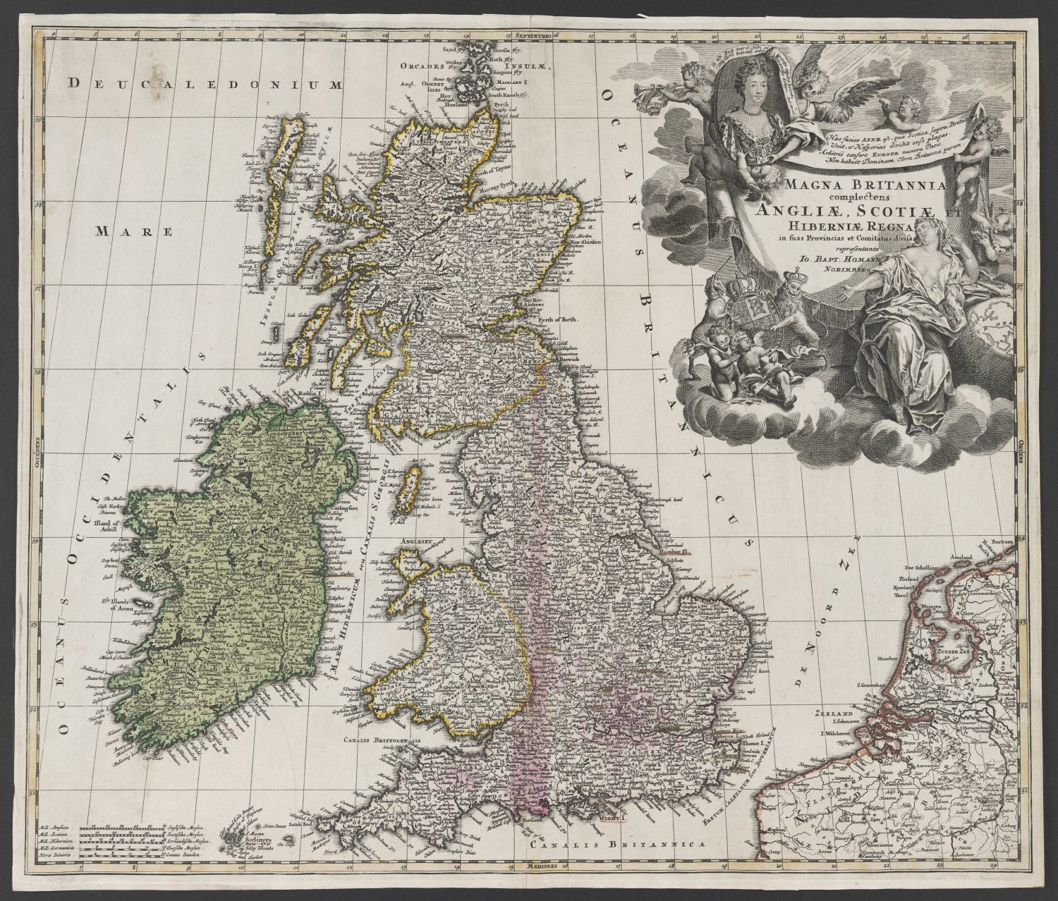 Landkarte Grossbritannien und Irland (Britische Inseln) (Stiftung Händelhaus, Halle CC BY-NC-SA)