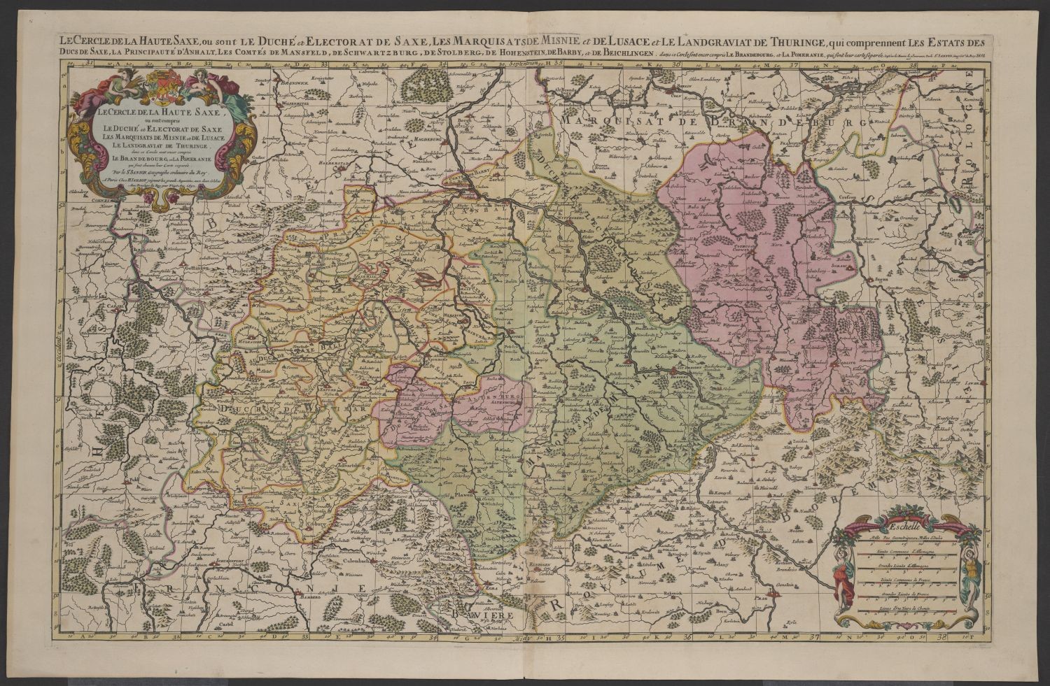Landkarte von Sachsen (Stiftung Händelhaus, Halle CC BY-NC-SA)