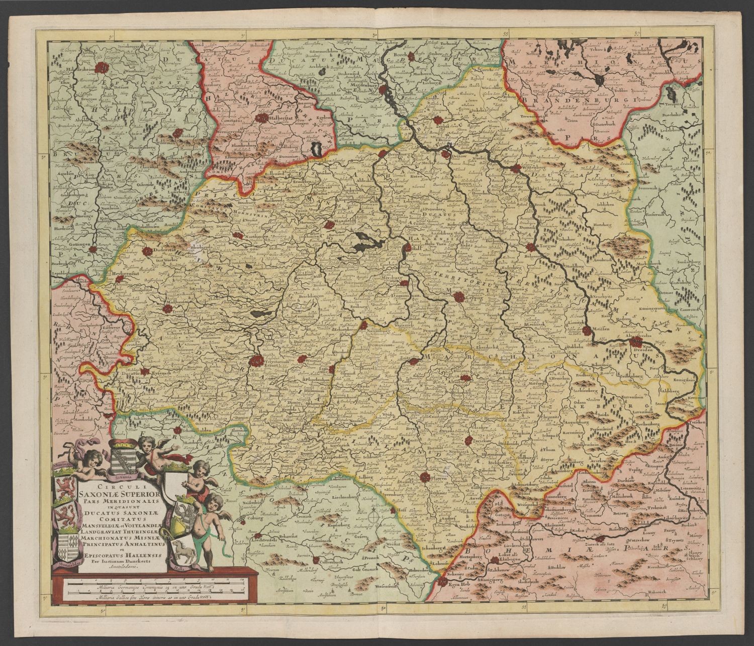 Landkarte von Sachsen-Anhalt (Stiftung Händelhaus, Halle CC BY-NC-SA)