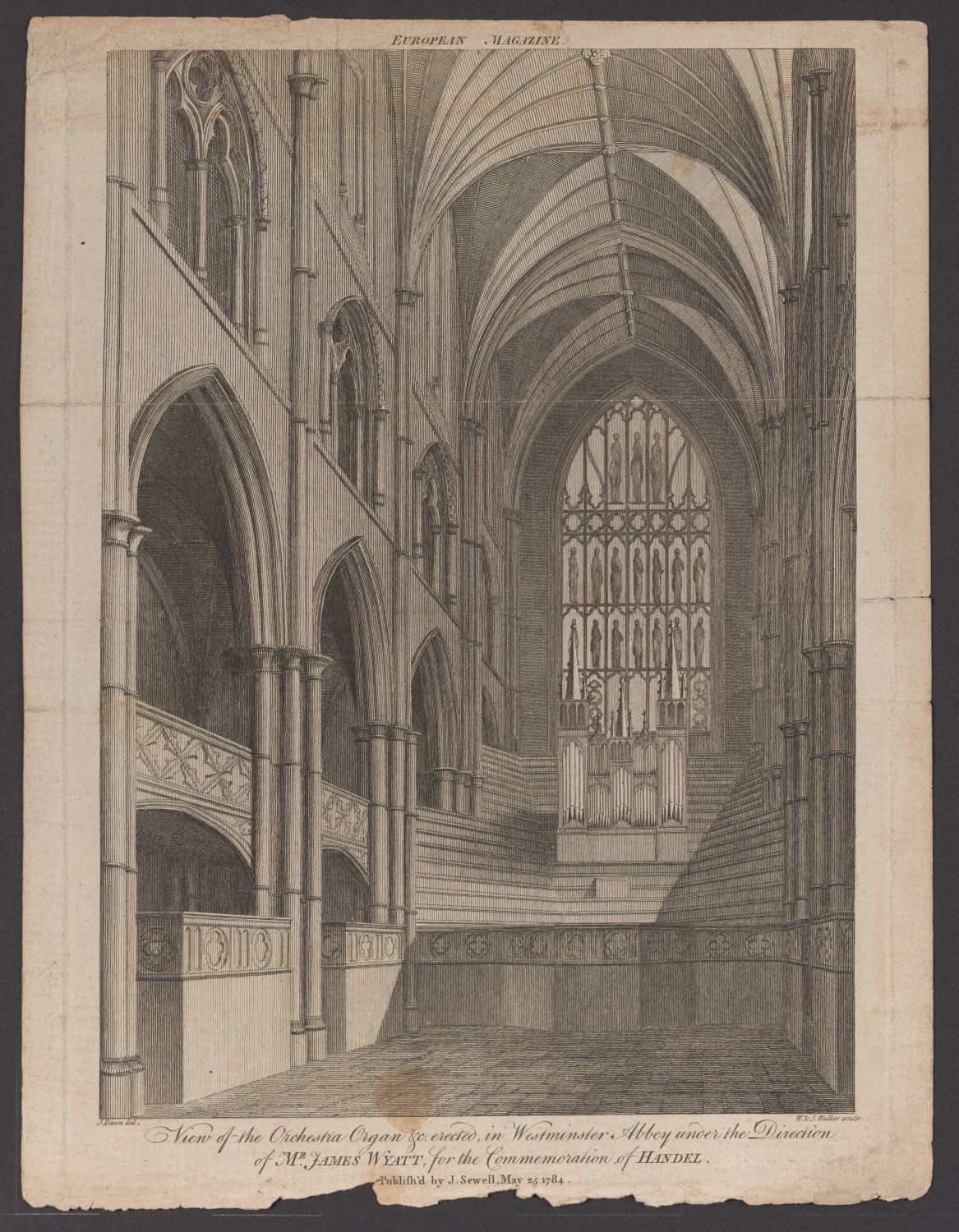 London, Westminster Abbey, Einrichtung zur Händel-Gedächtnisfeier 1784 (Stiftung Händelhaus, Halle CC BY-NC-SA)