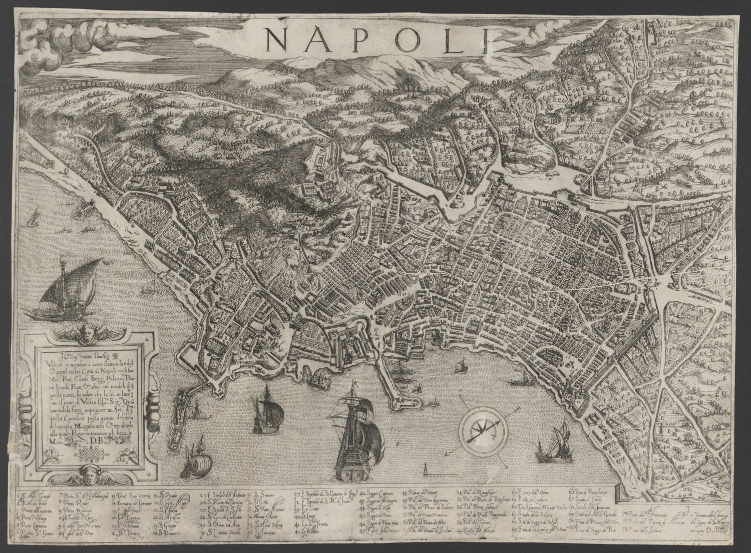 Neapel, Stadtplan (Stiftung Händelhaus, Halle CC BY-NC-SA)